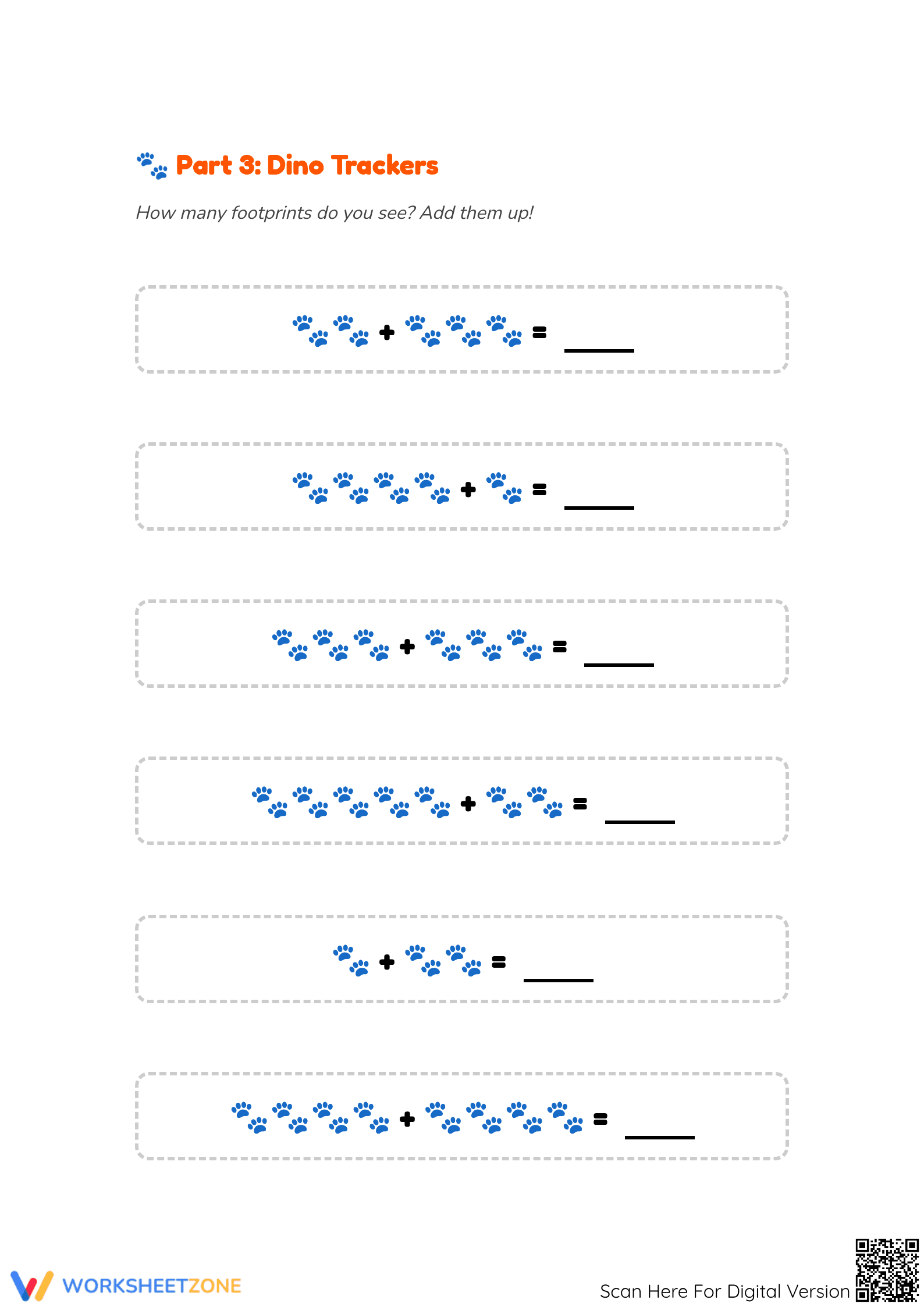 Printable Addition within 10 Worksheet | Grade K Math - Page 3