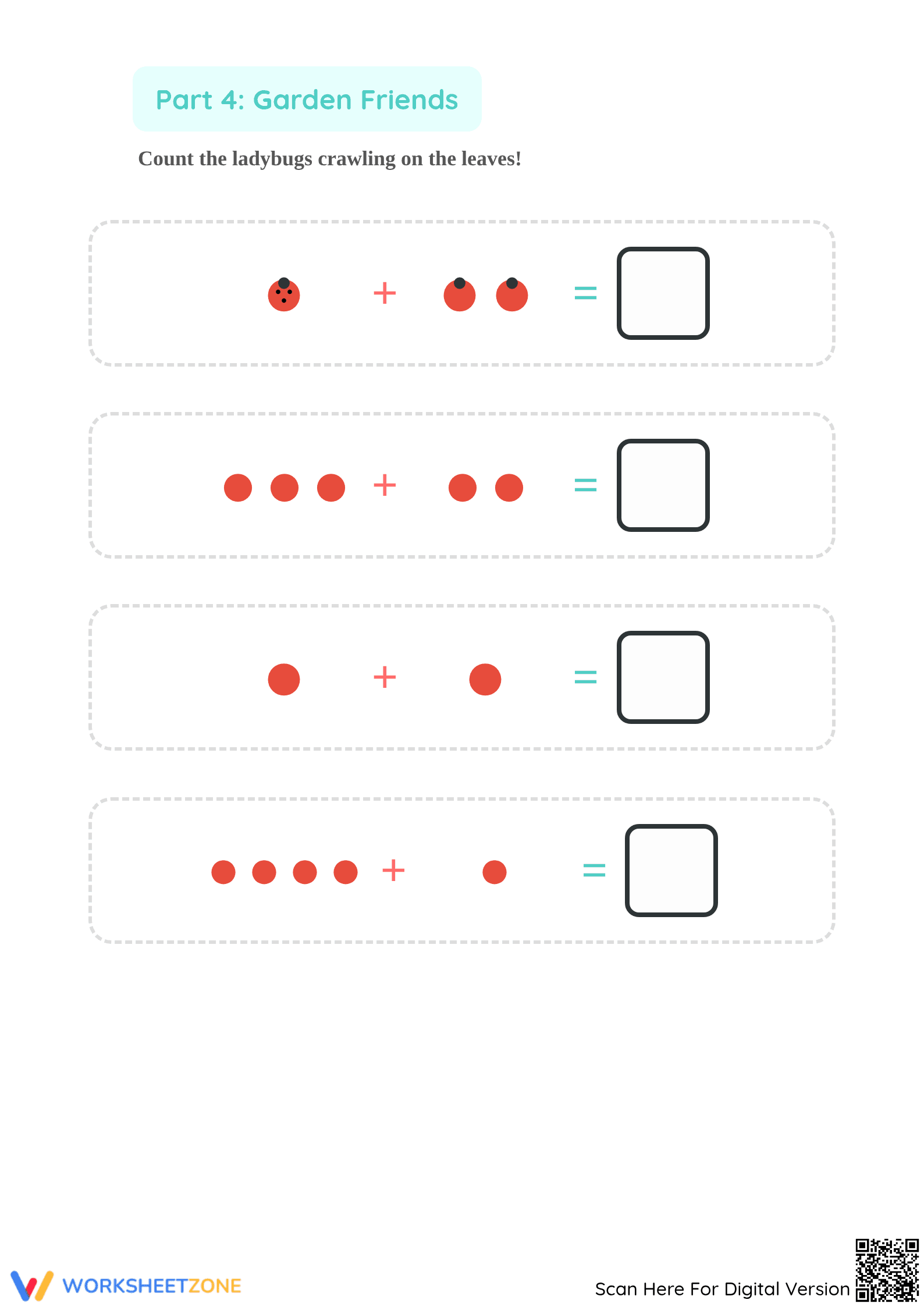 Grade K Picture Addition — Printable No-Prep Worksheet - Page 3