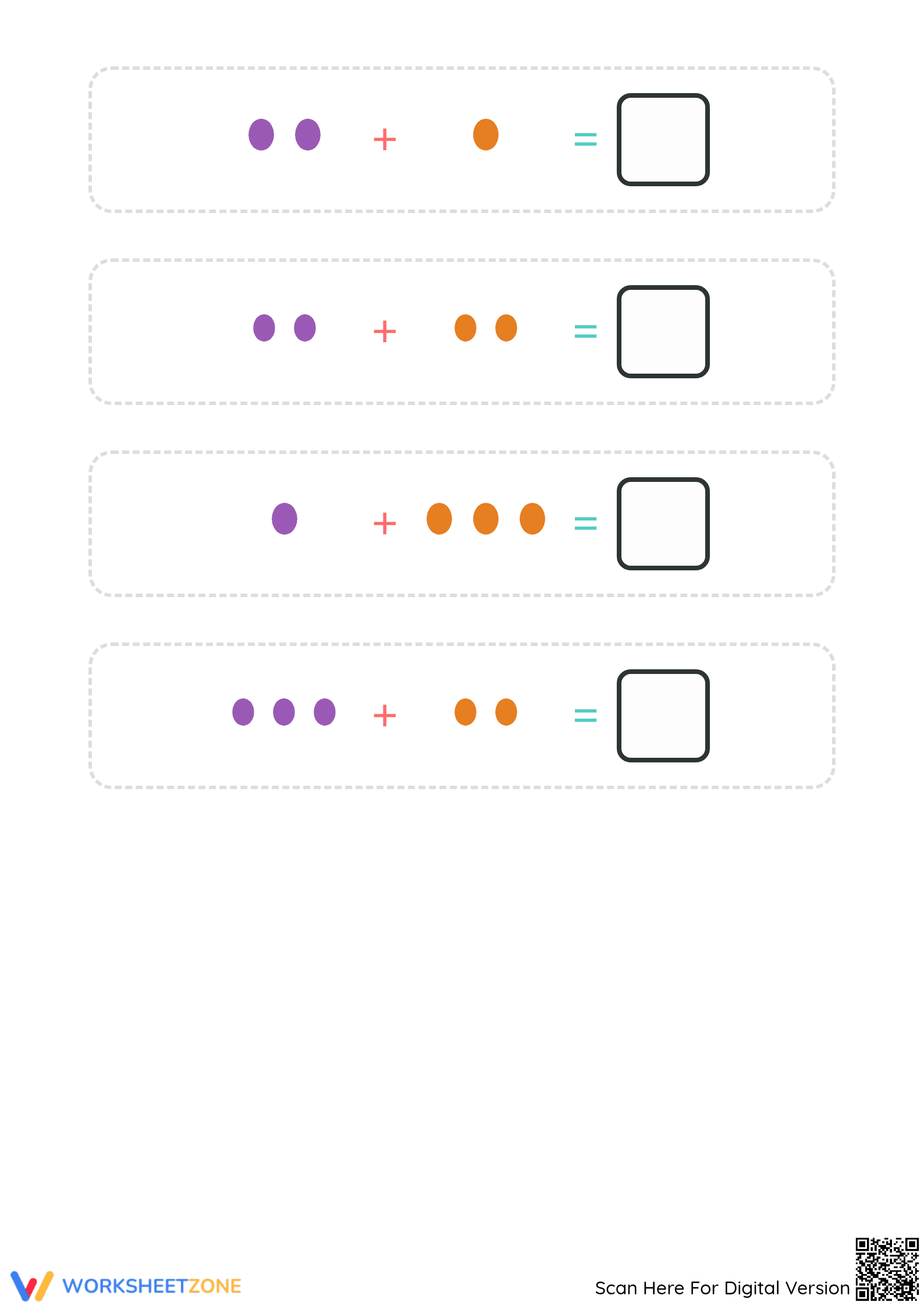 Grade K Picture Addition — Printable No-Prep Worksheet - Page 5