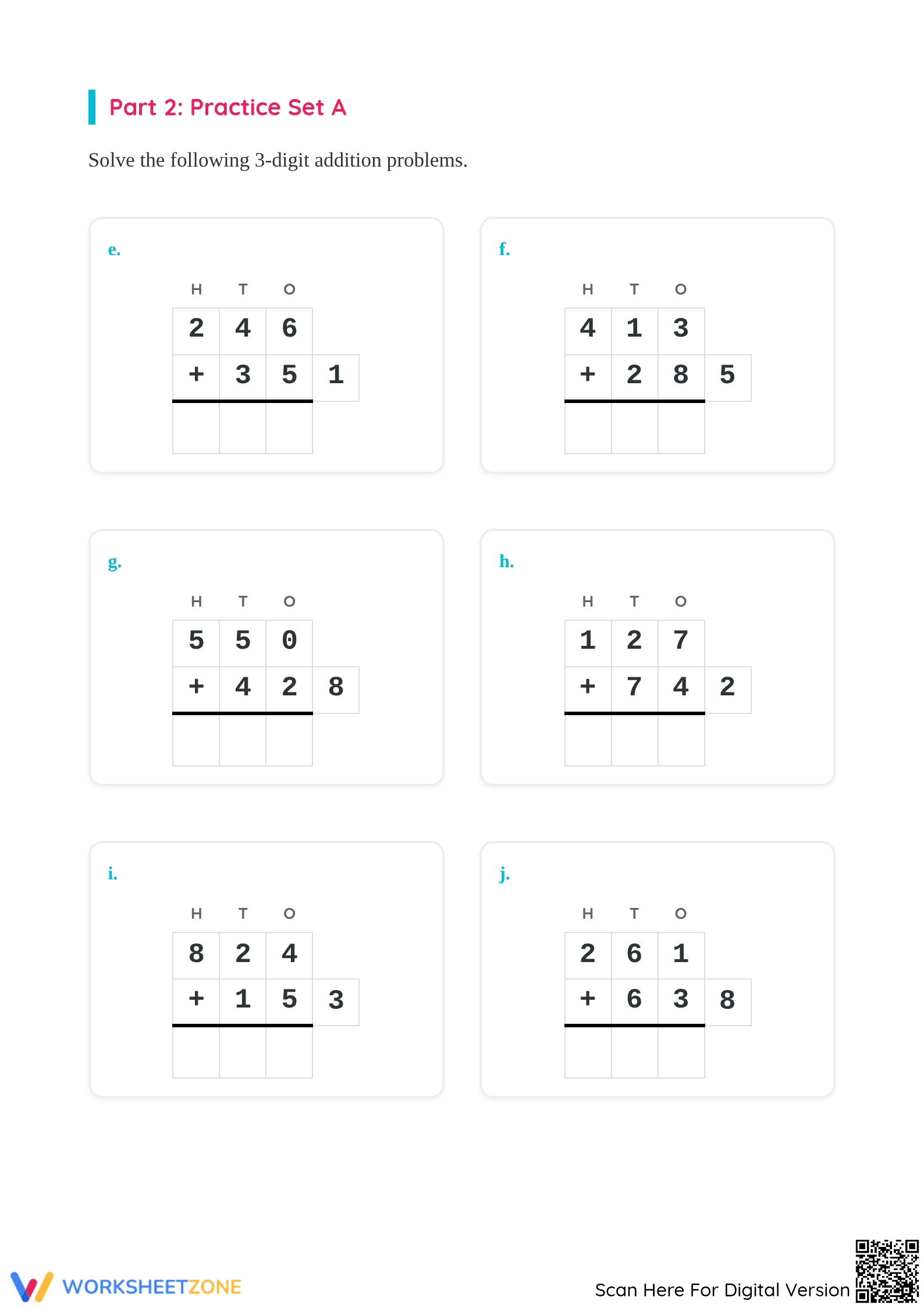 Grade 2 Math: 3-Digit Addition — Printable No-Prep Worksheet - Page 2