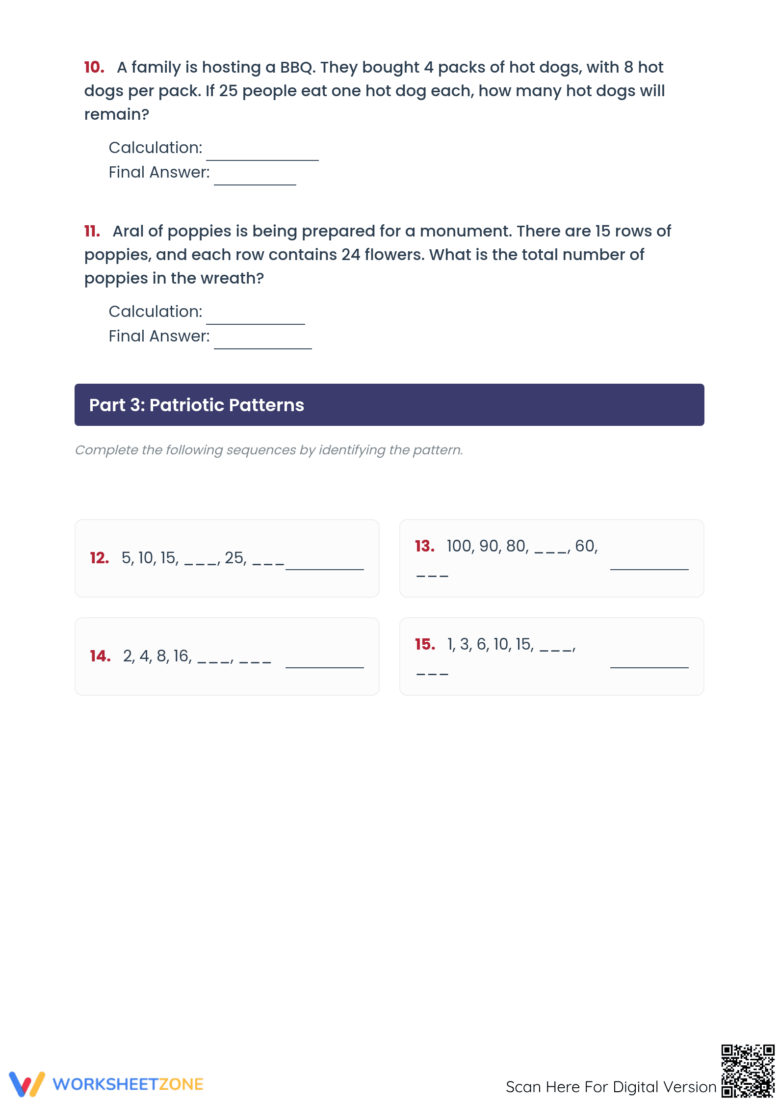 Essential Multi-Step Word Problems Worksheet | Grade 7 Math - Page 3