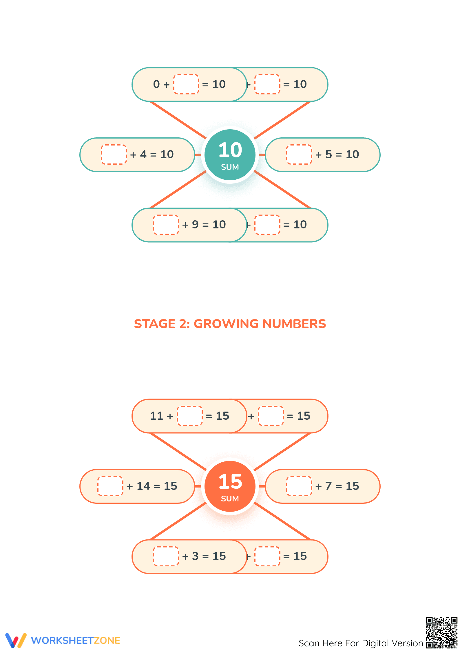 Essential Missing Addend Worksheet | Grades 2-3 Math - Page 2