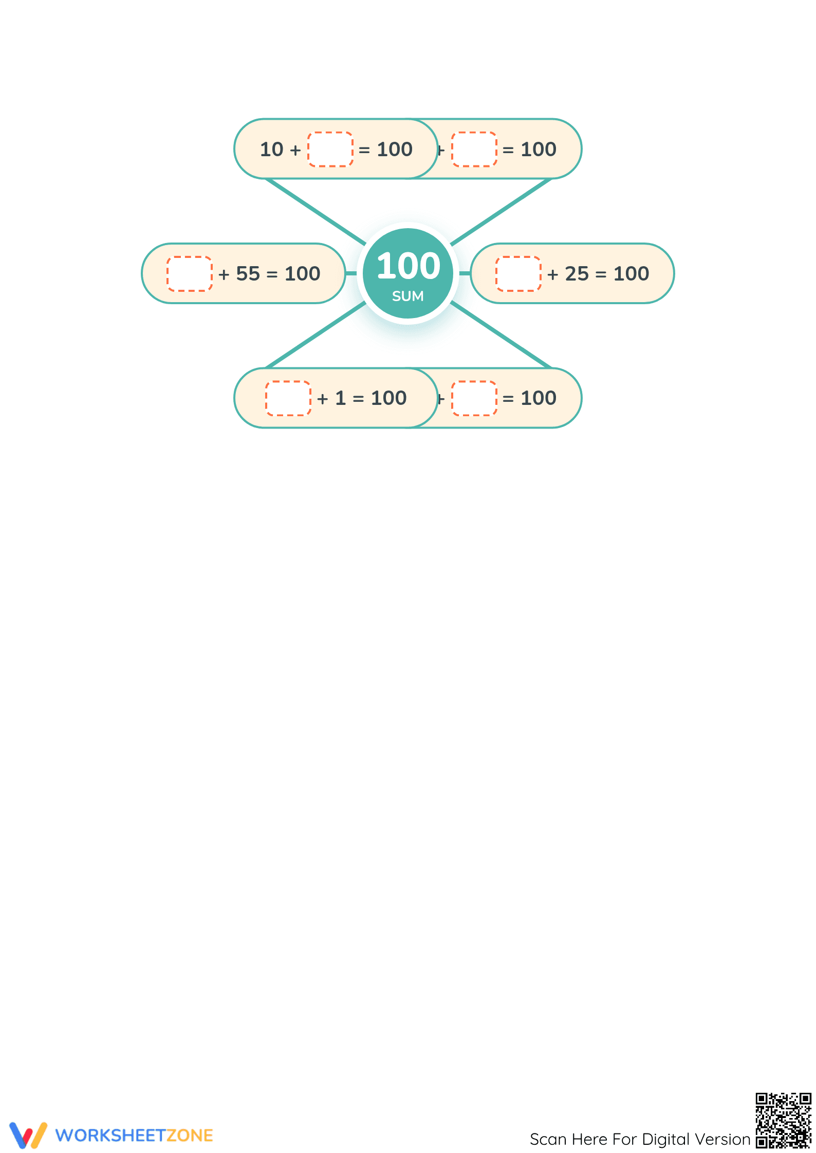 Essential Missing Addend Worksheet | Grades 2-3 Math - Page 4