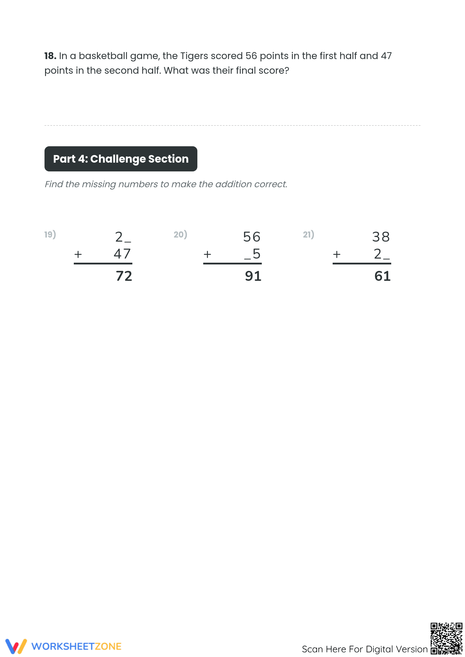 Printable Addition with Regrouping Worksheet | Grade 2 Math - Page 3