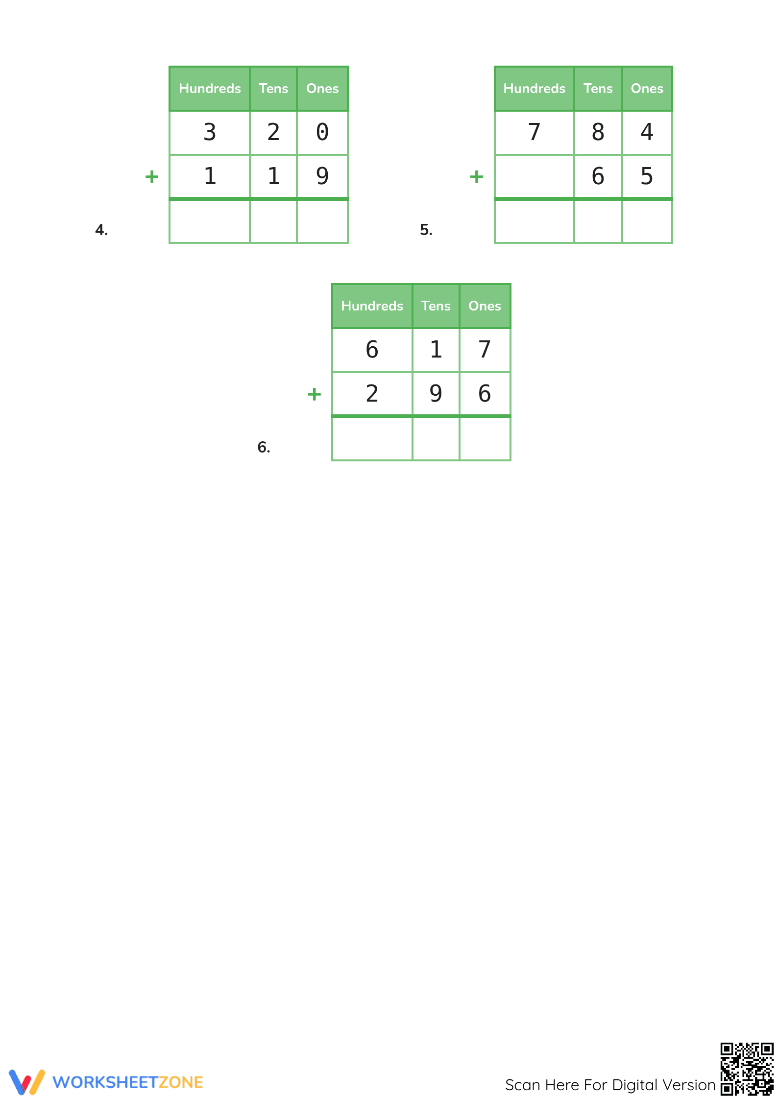 3-Digit Addition Worksheet | Grade 2 Essential - Page 2