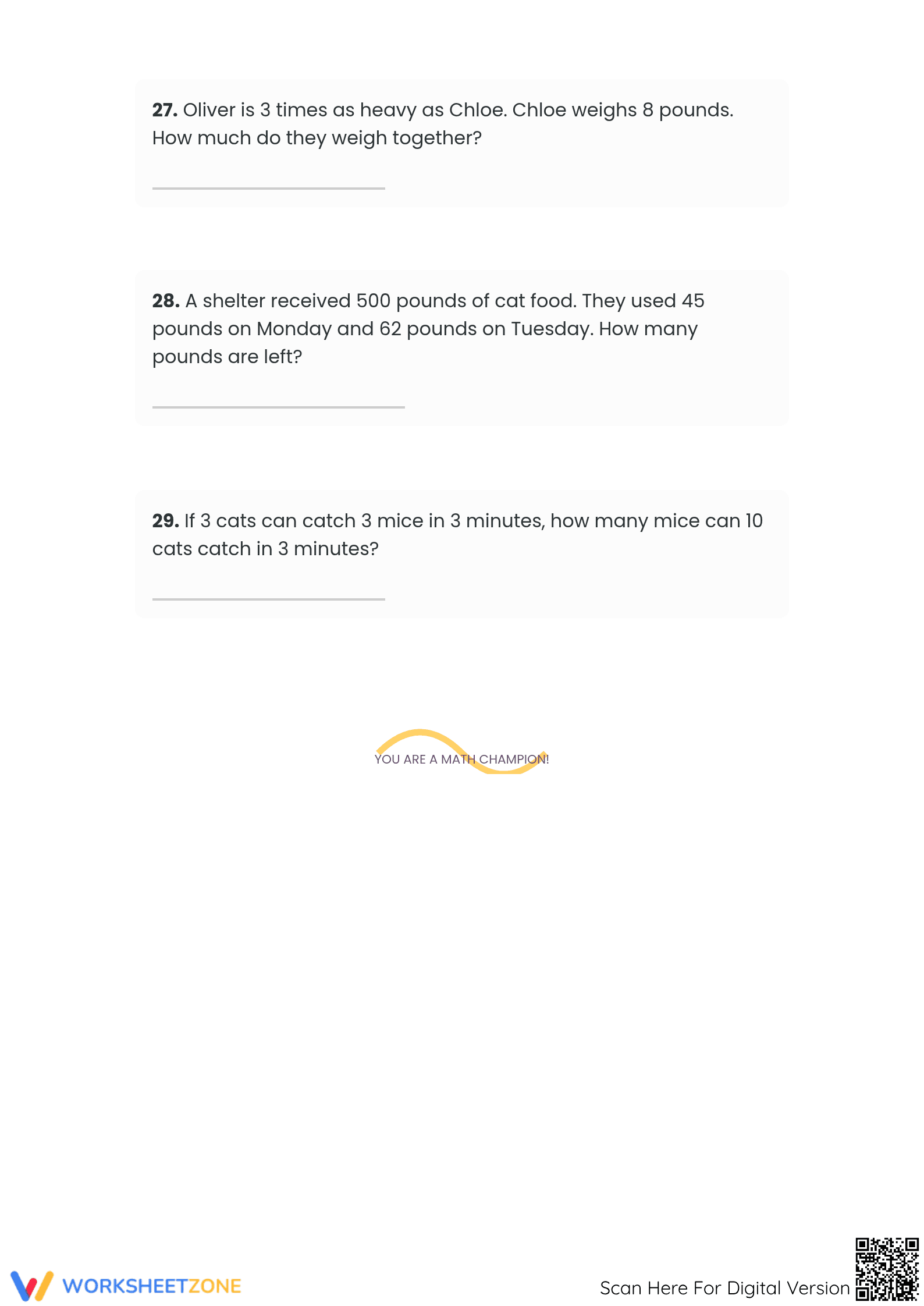 Printable Mixed Math Practice Worksheet | Grades 4-5 - Page 4