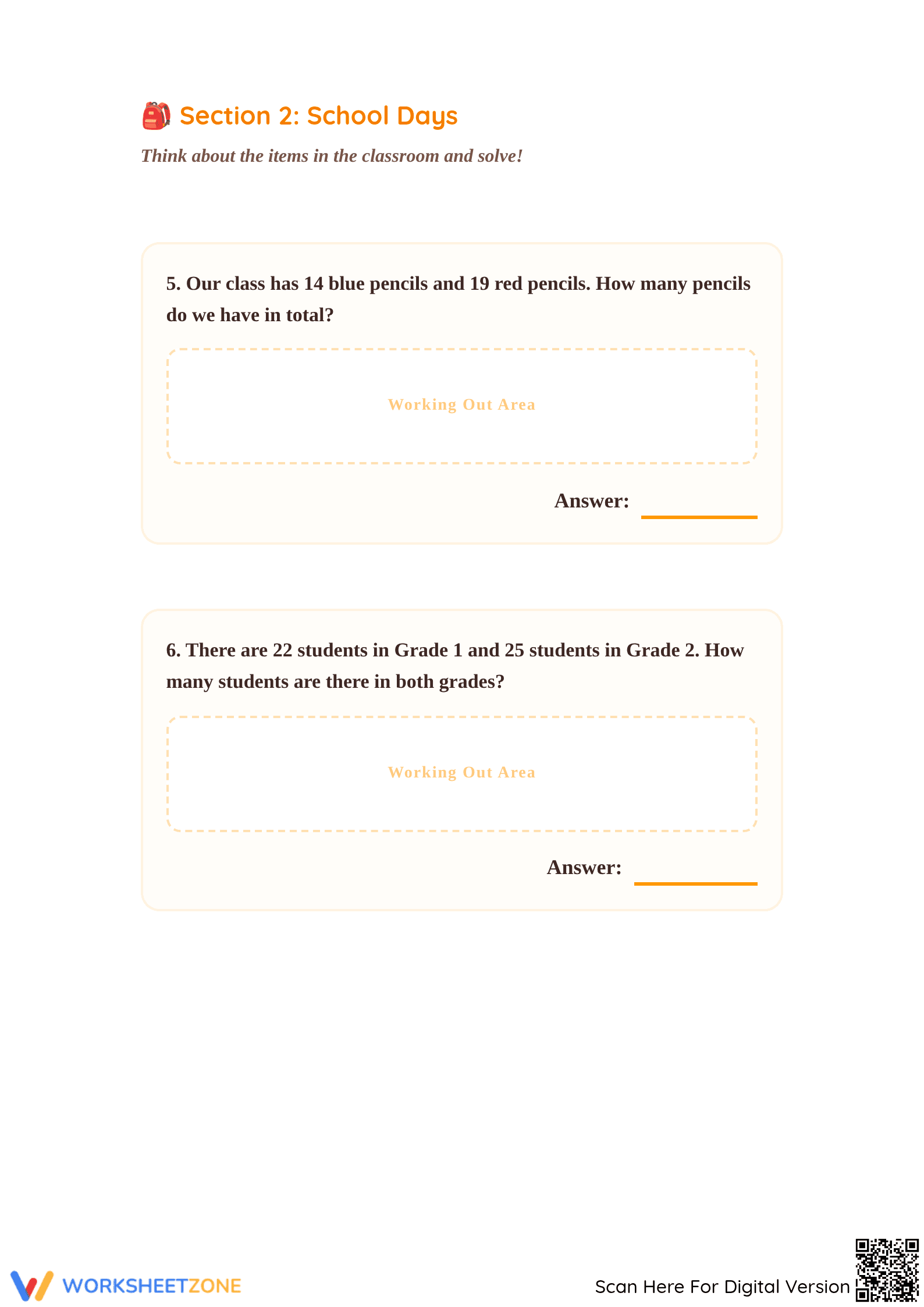 Printable Addition Word Problems | Grade 2 Math - Page 3