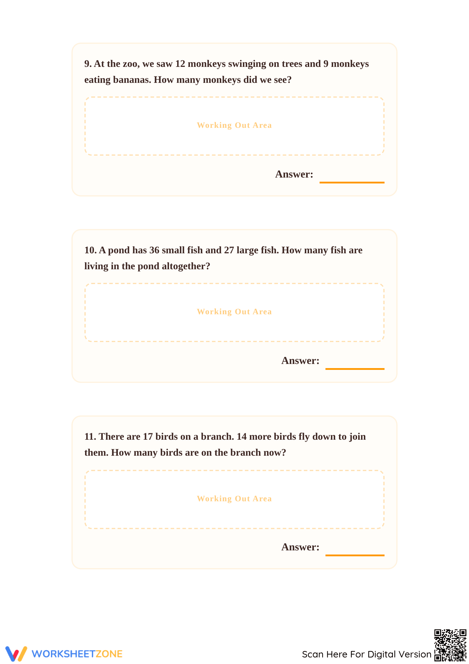 Printable Addition Word Problems | Grade 2 Math - Page 5