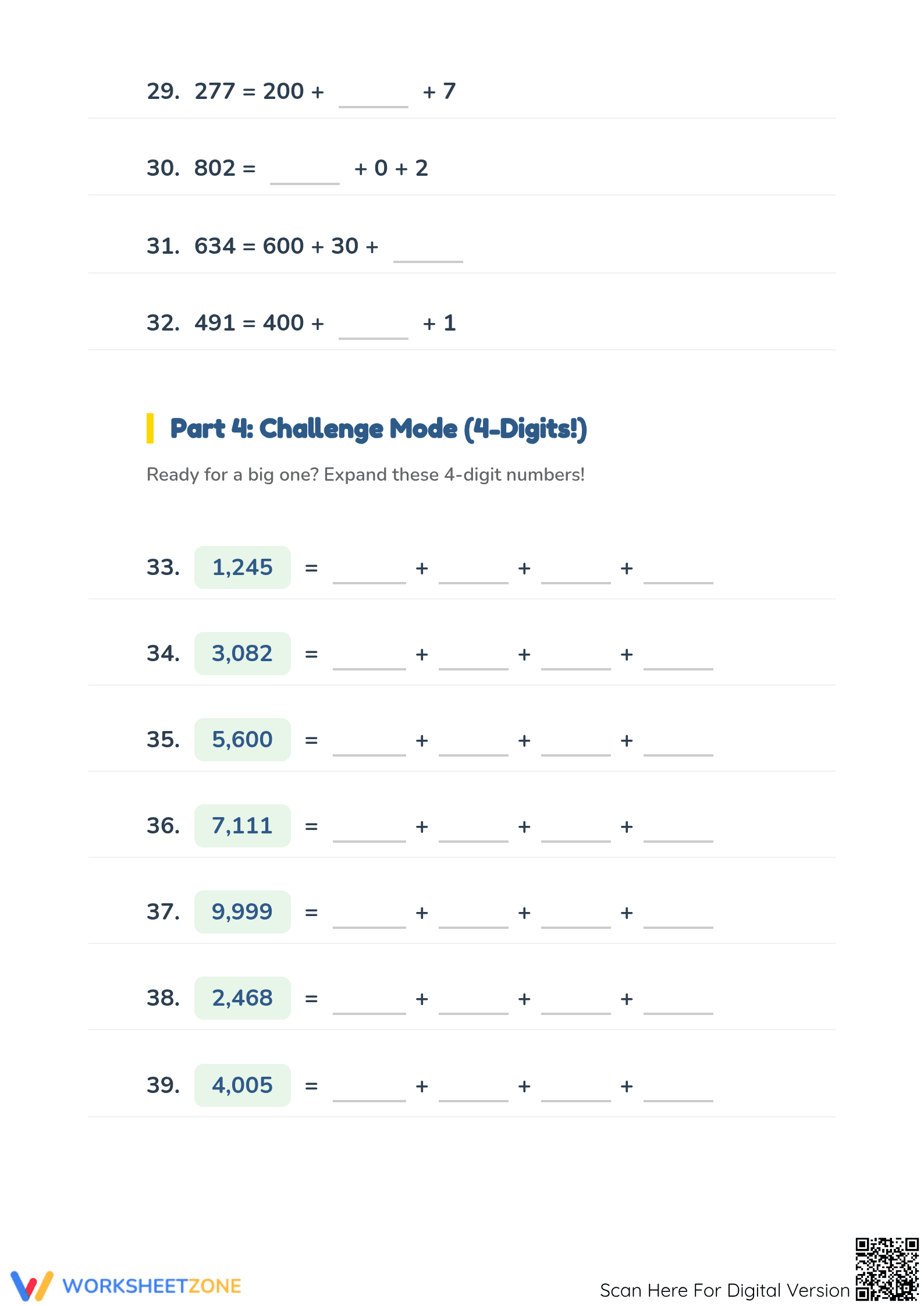 Essential Expanded Form Worksheet | Grade 2 Math - Page 4