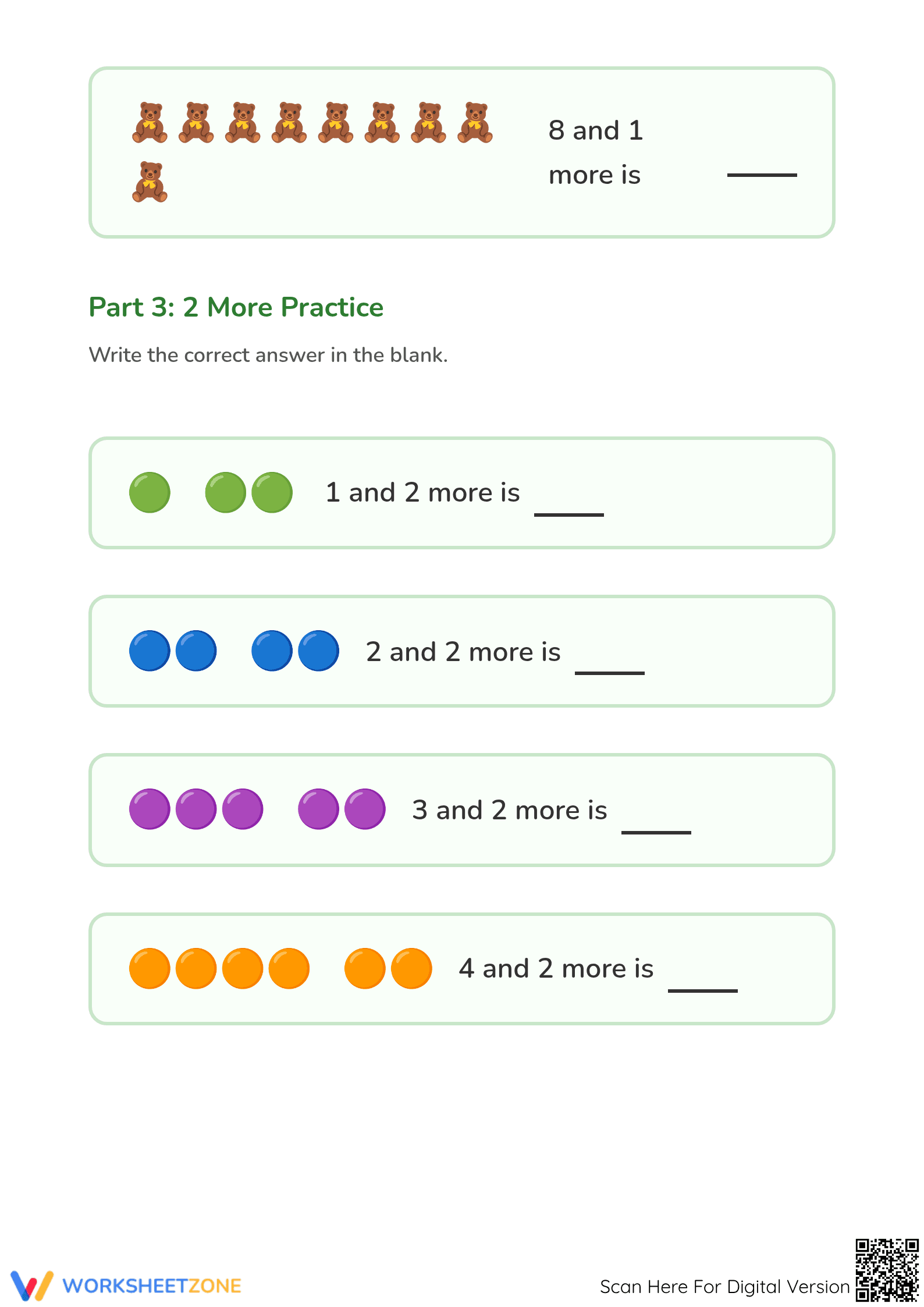 Essential Addition with Objects Worksheet | Grade K Math - Page 3