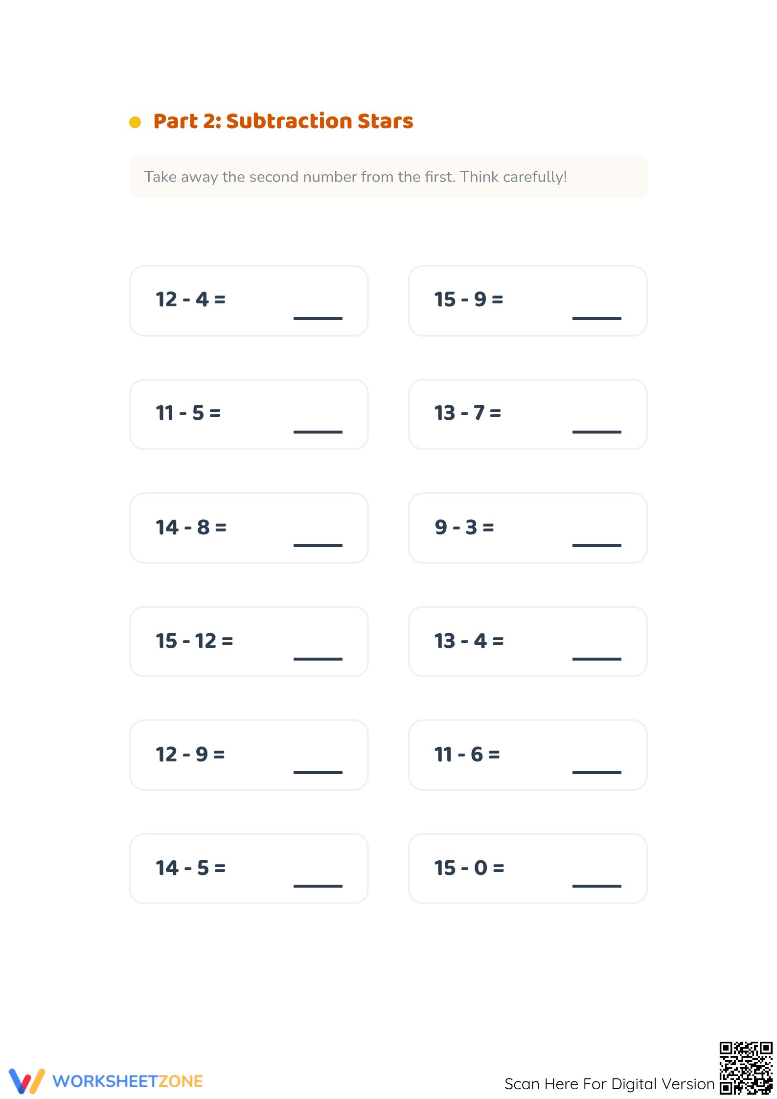 Printable Addition & Subtraction Worksheet | Grade 1 Math - Page 2