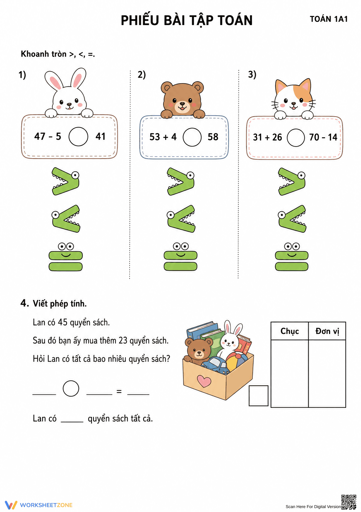 Printable Addition & Subtraction Within 100 Worksheet - Page 2