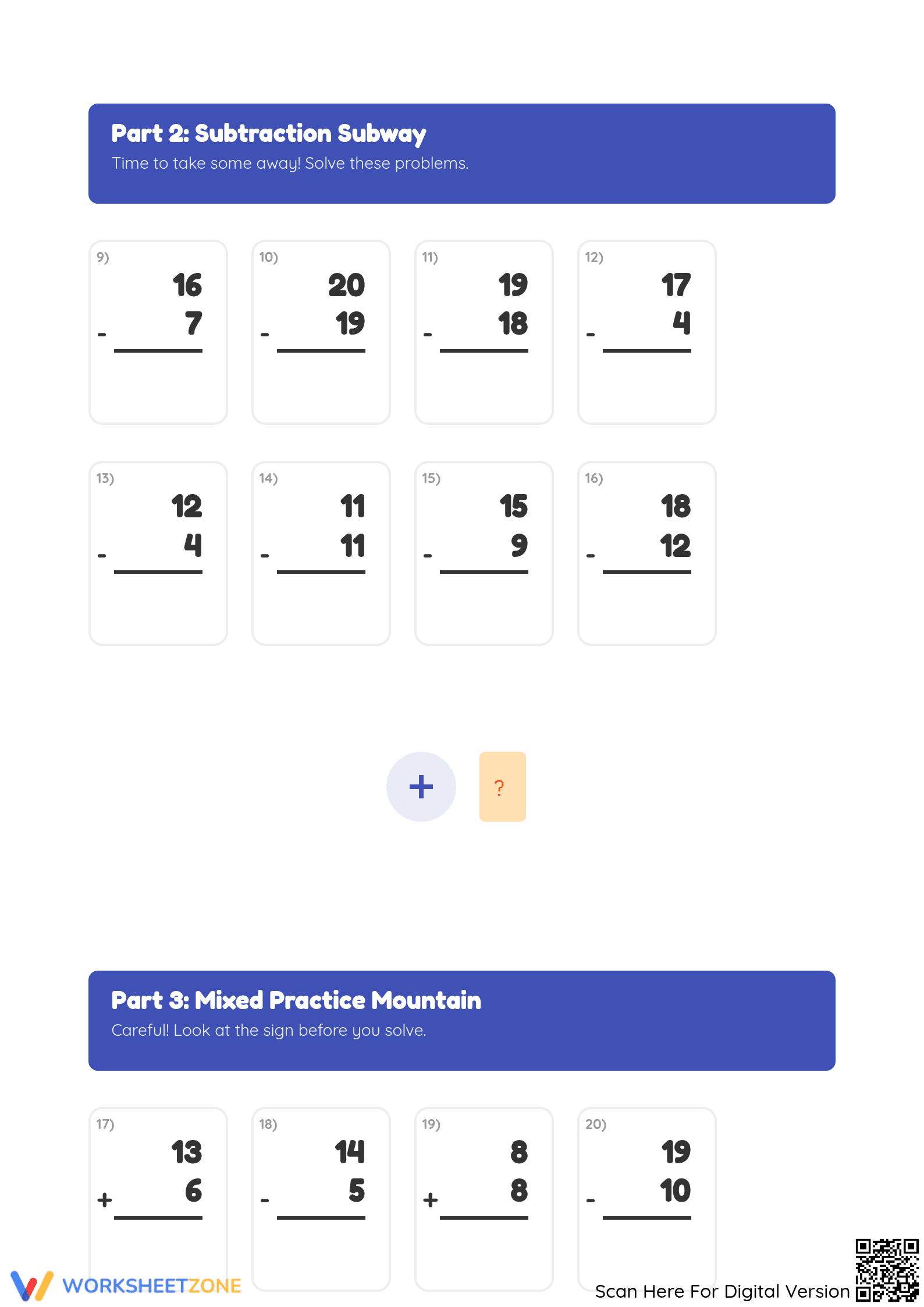 Printable Addition & Subtraction Worksheet | Grade 2 Math - Page 2