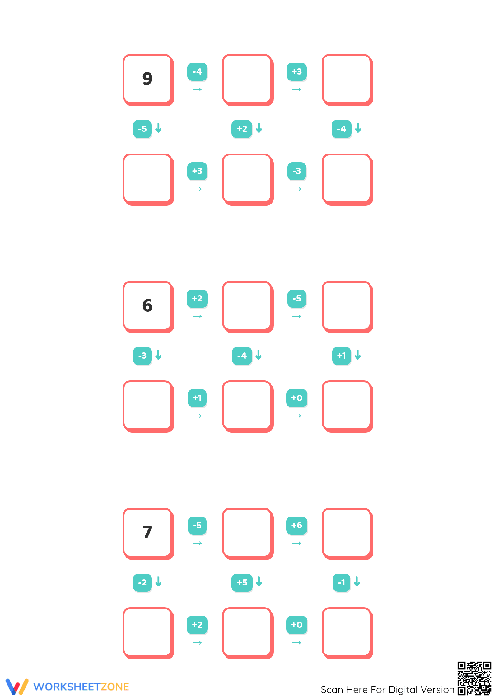 Printable Mixed Addition & Subtraction Puzzle | Grade 1 - Page 3