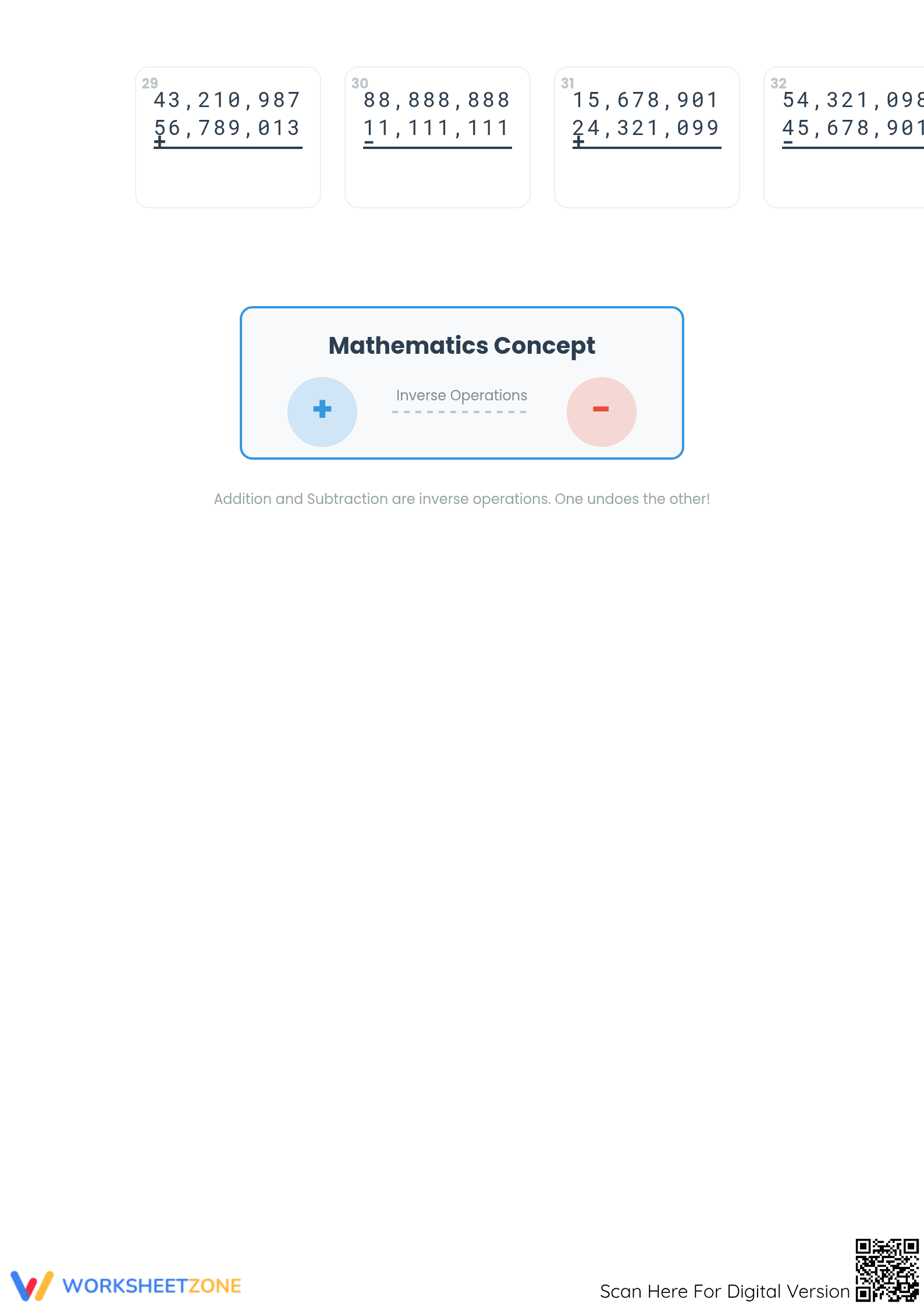 Essential Large Number Addition and Subtraction Worksheet - Page 3