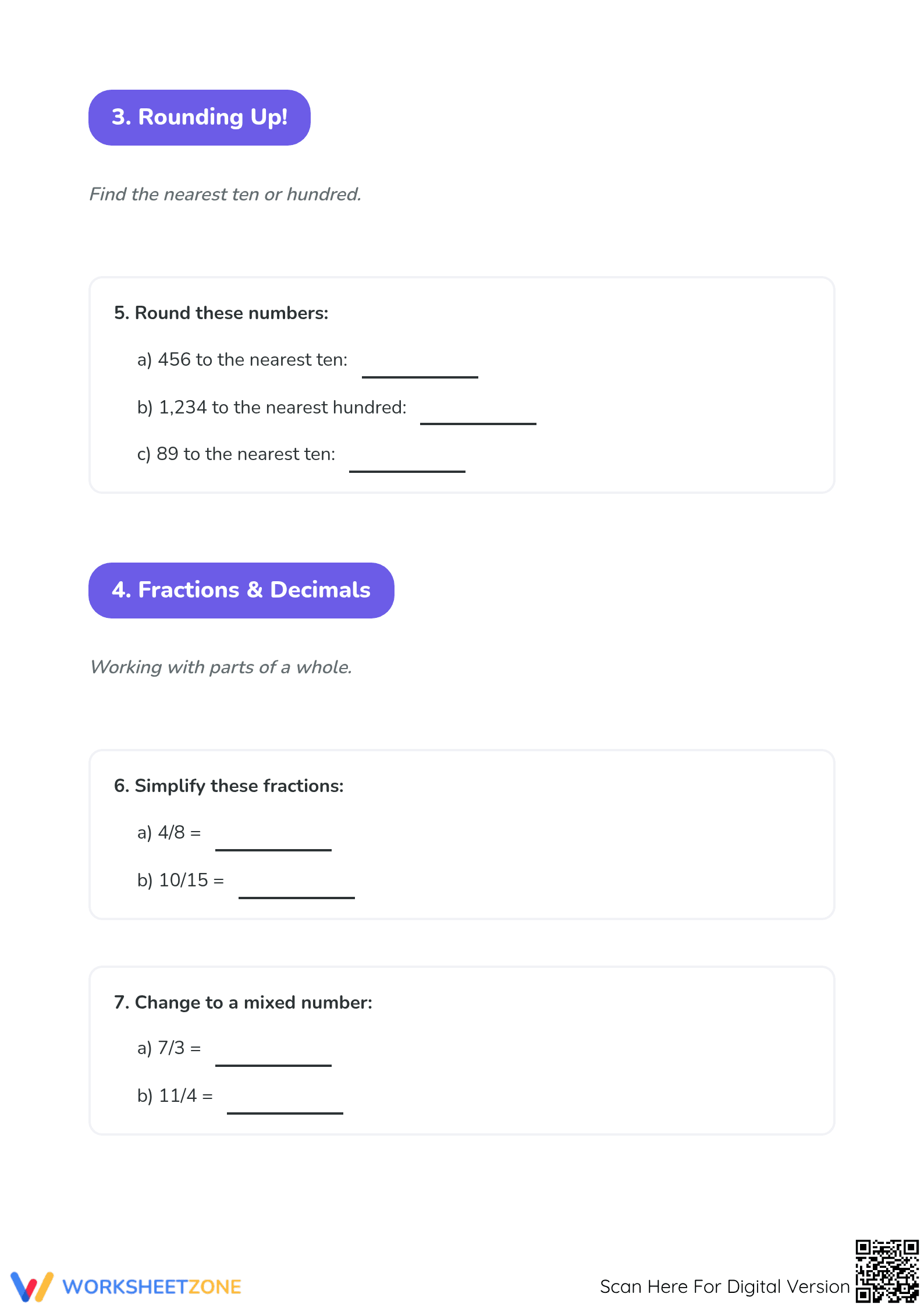 3.NBT.A.2 Worksheet: Math Assessment — Grade 3 Aligned - Page 3