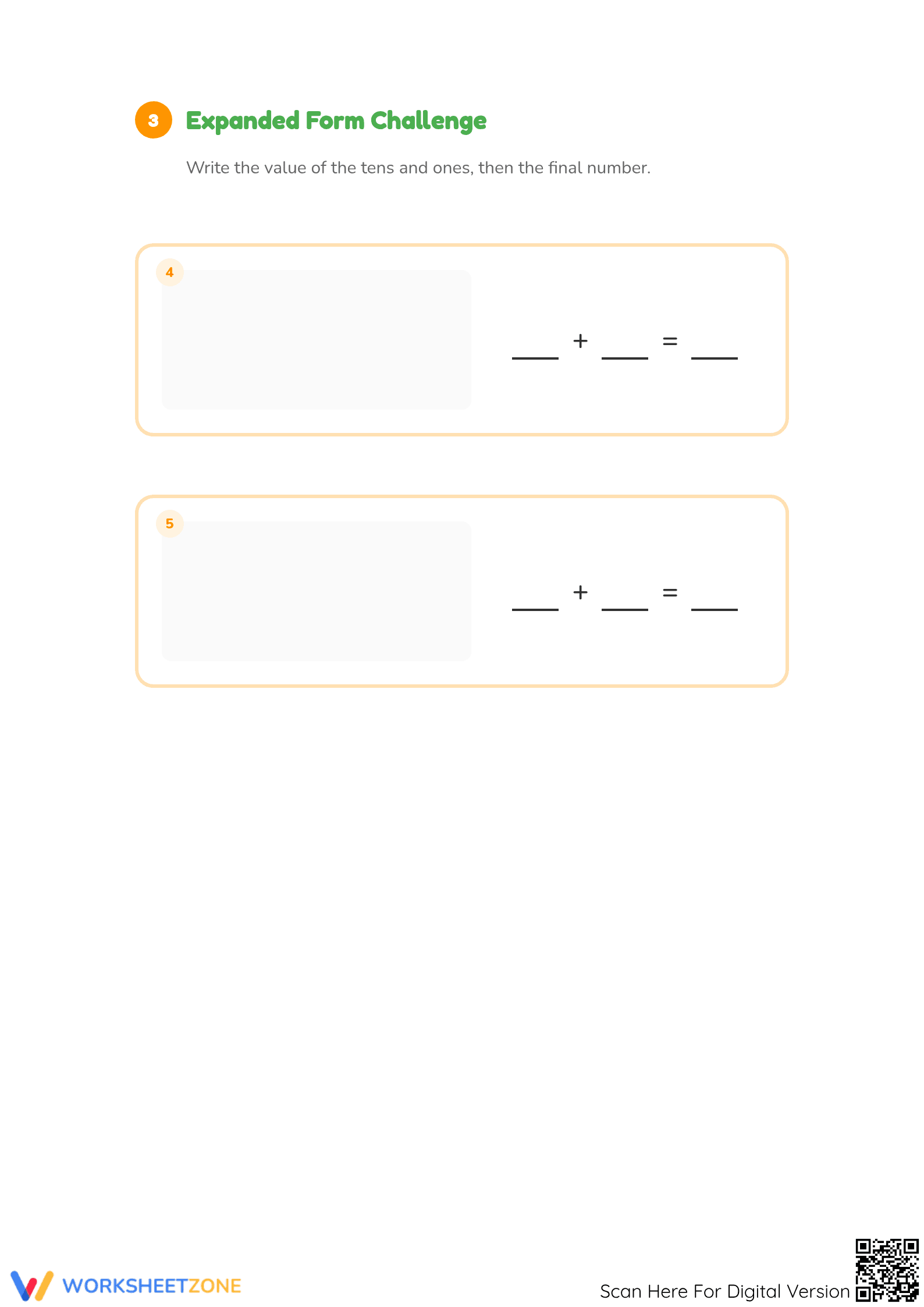 Essential Tens and Ones Worksheet | Grade 1-2 Math - Page 3