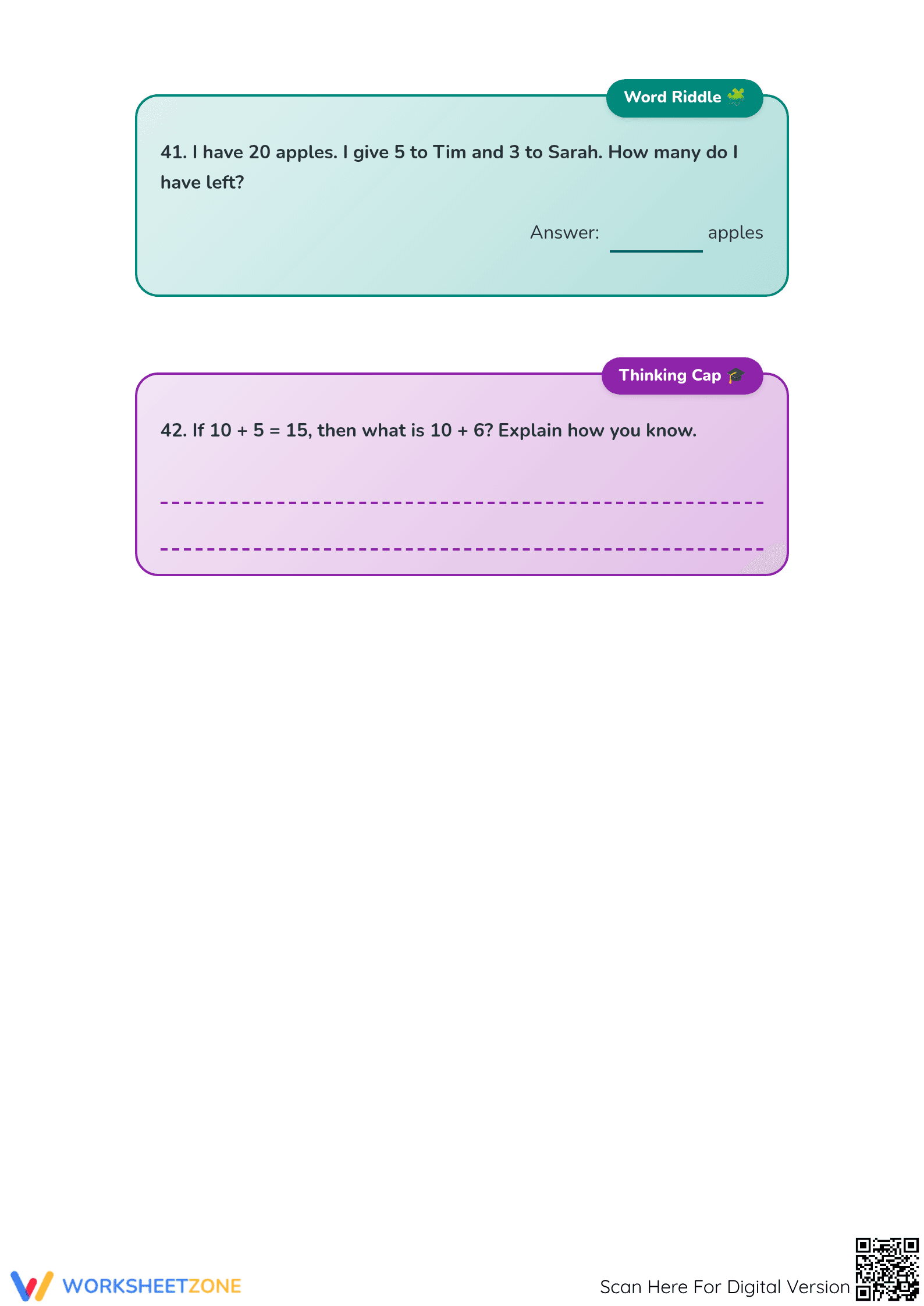 Essential Mental Math Fluency: Addition & Subtraction within 20 - Page 4