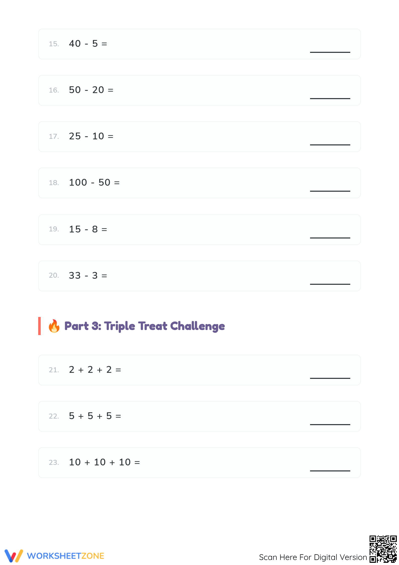 Essential Mental Math: Grade 1-2 Addition & Subtraction - Page 3