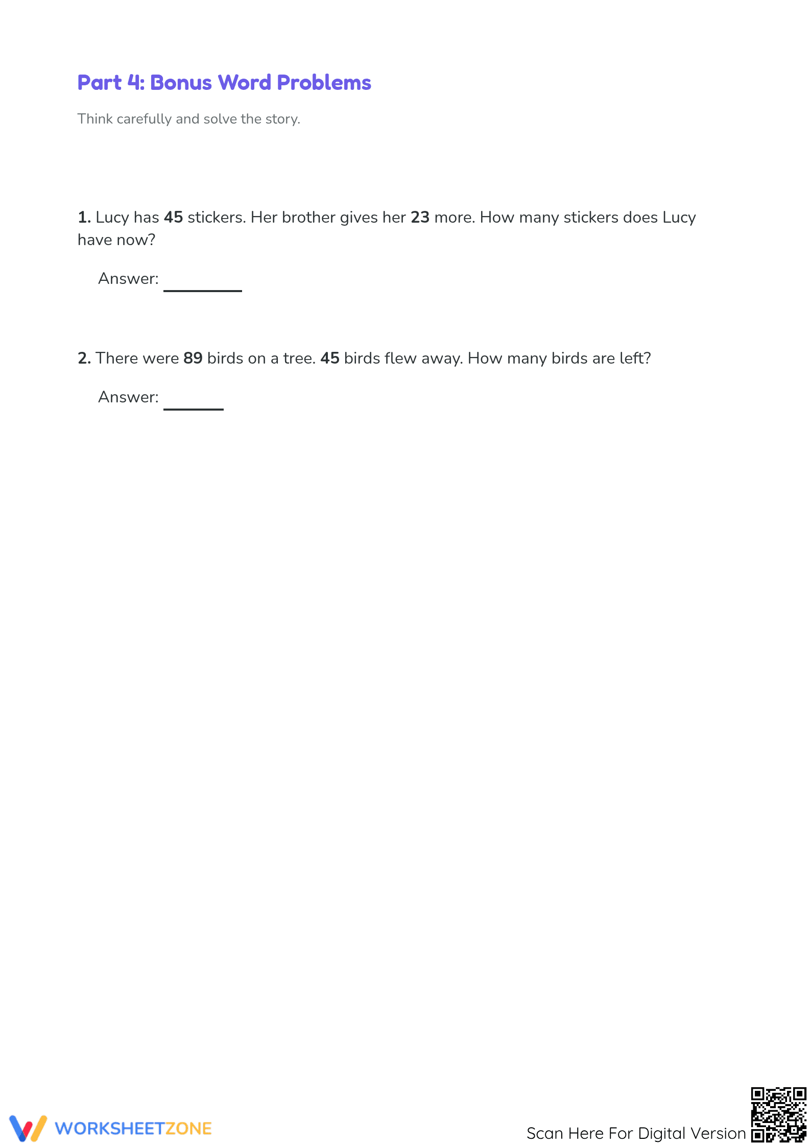 Essential 2-Digit Addition and Subtraction Worksheet for Grade 2 - Page 3