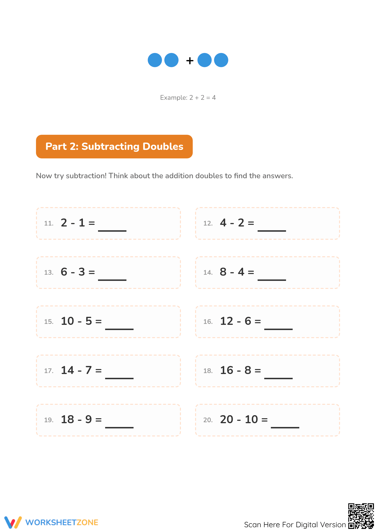 Adding & Subtracting Doubles | Essential Grade 1 Math - Page 2