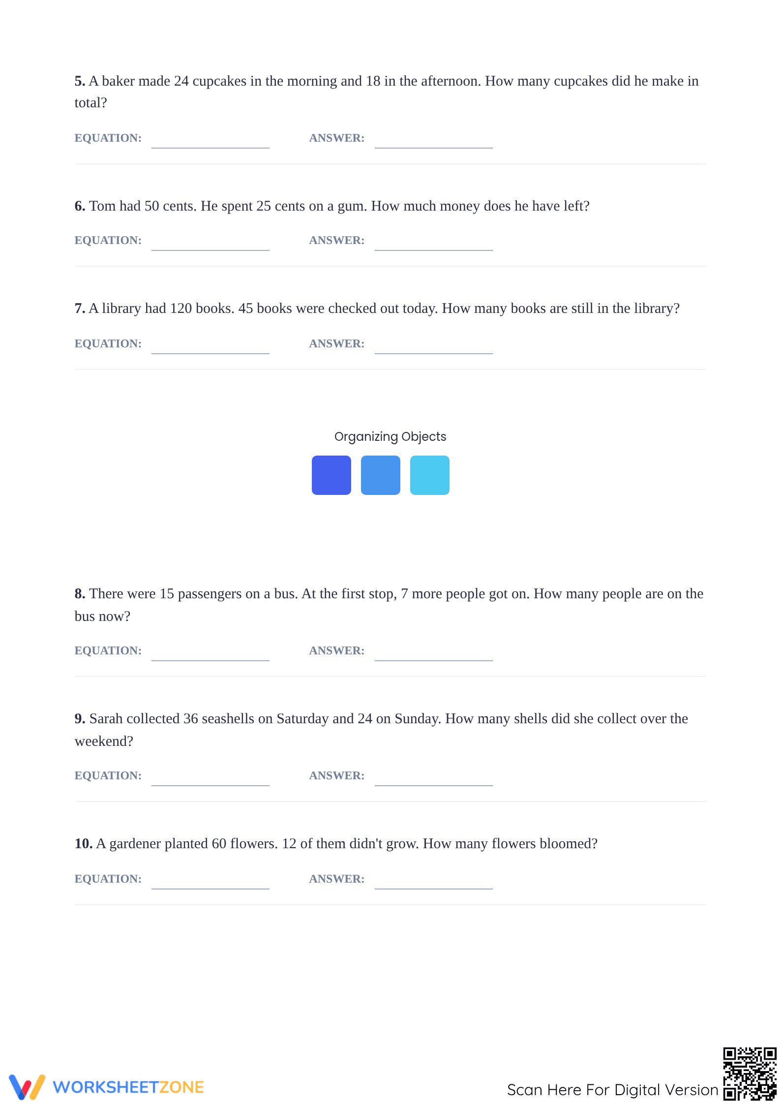 Essential Addition and Subtraction Word Problems Review - Page 2