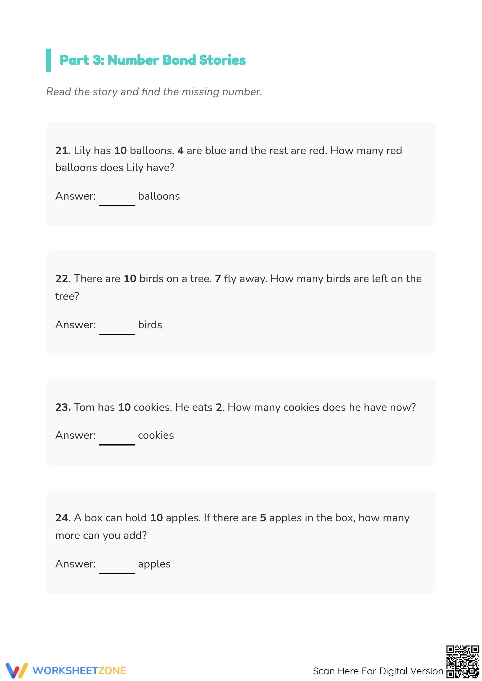 Essential Friends of 10 Number Bonds Worksheet | Grade 1 - Page 4