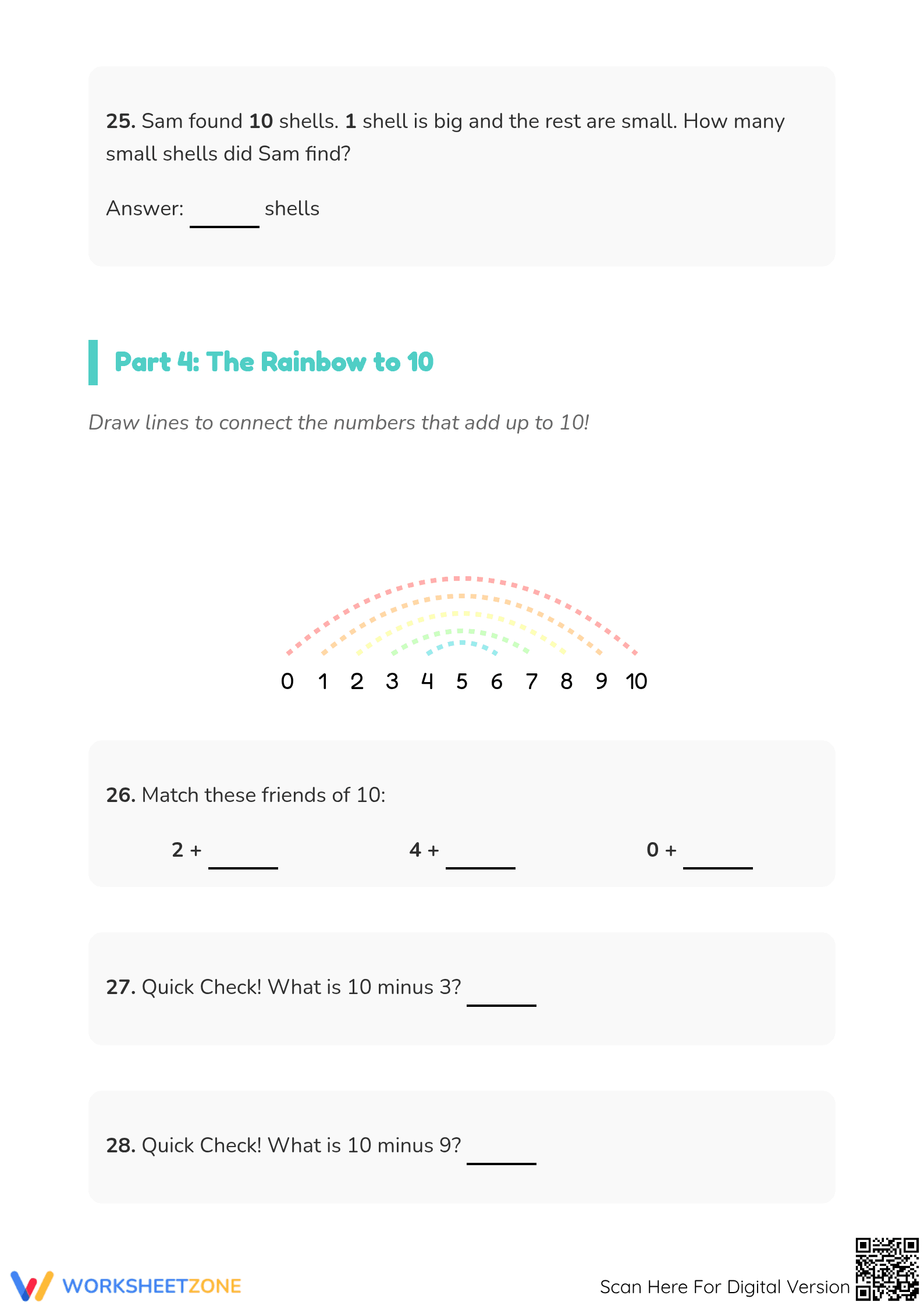 Essential Friends of 10 Number Bonds Worksheet | Grade 1 - Page 5