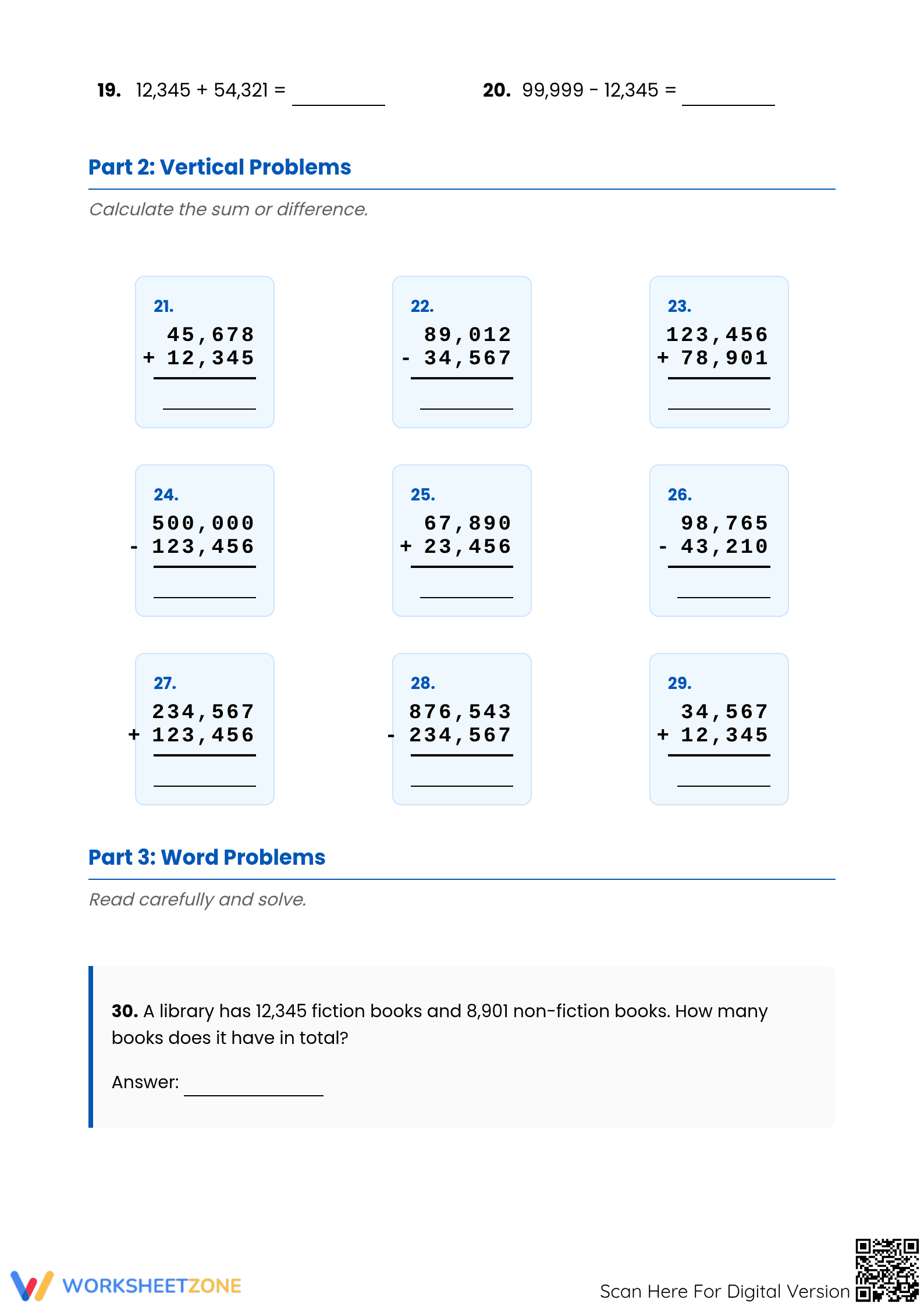 Essential Grade 5 Addition & Subtraction Practice Worksheet - Page 2
