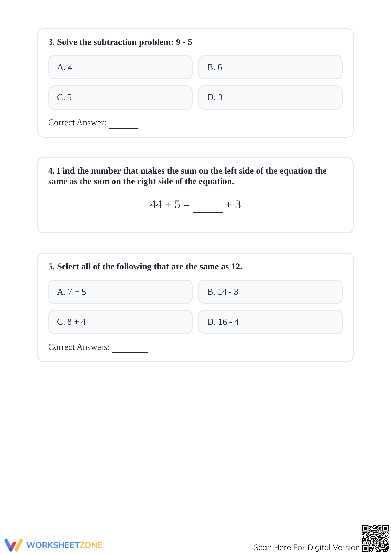 Grade 2 Math Module 1 Quiz | Essential Printable - Page 2