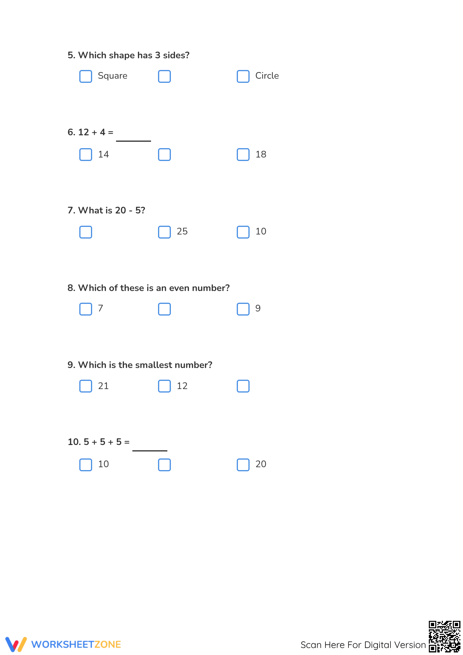 Grade 1 Math Finals Exam: 1.NBT.B.2 Aligned Assessment - Page 2