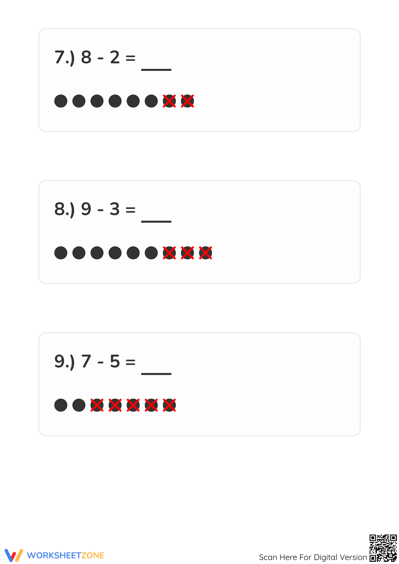 Essential Add and Subtract with Dots Worksheet | Grade K-1 - Page 4