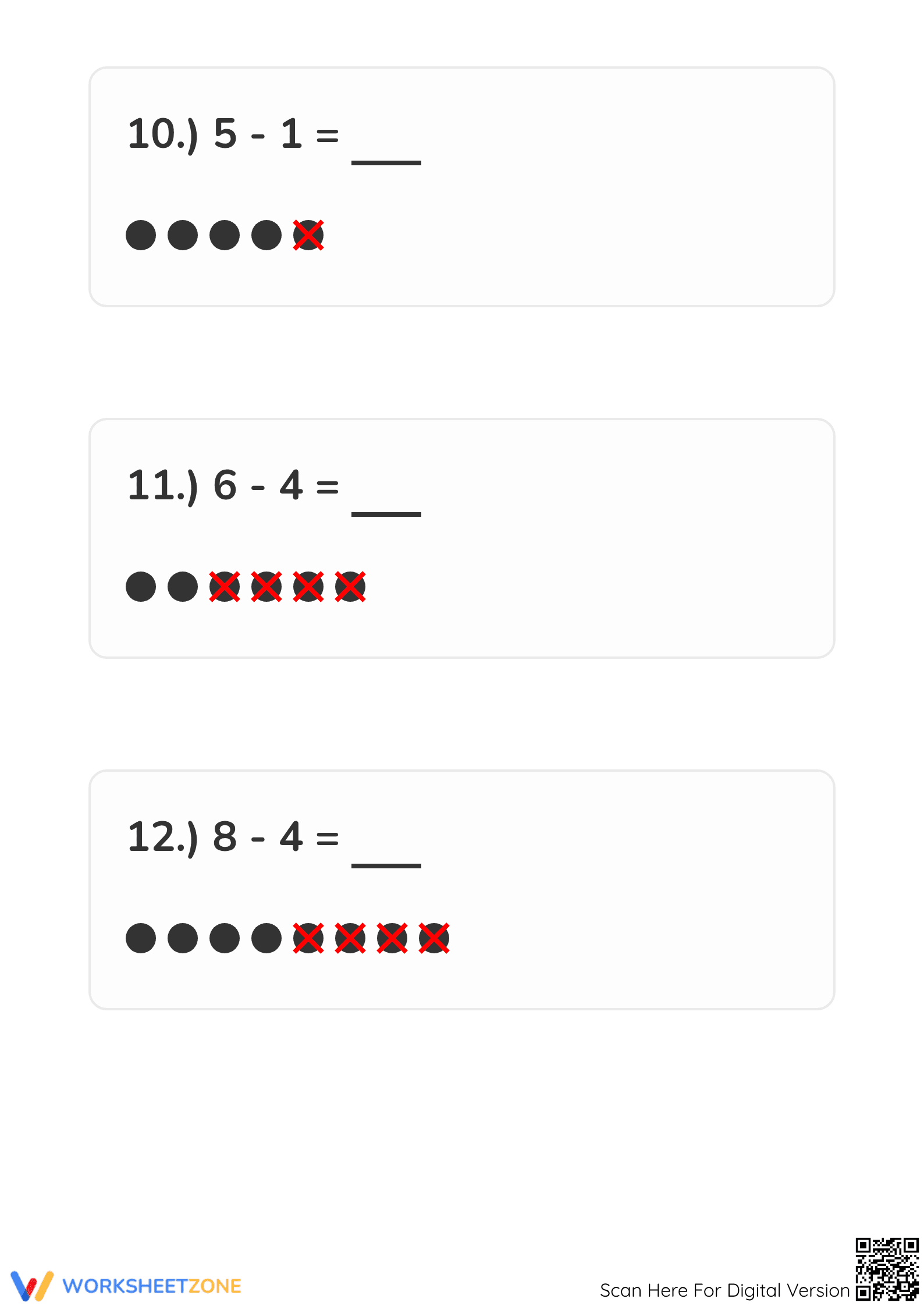 Essential Add and Subtract with Dots Worksheet | Grade K-1 - Page 5