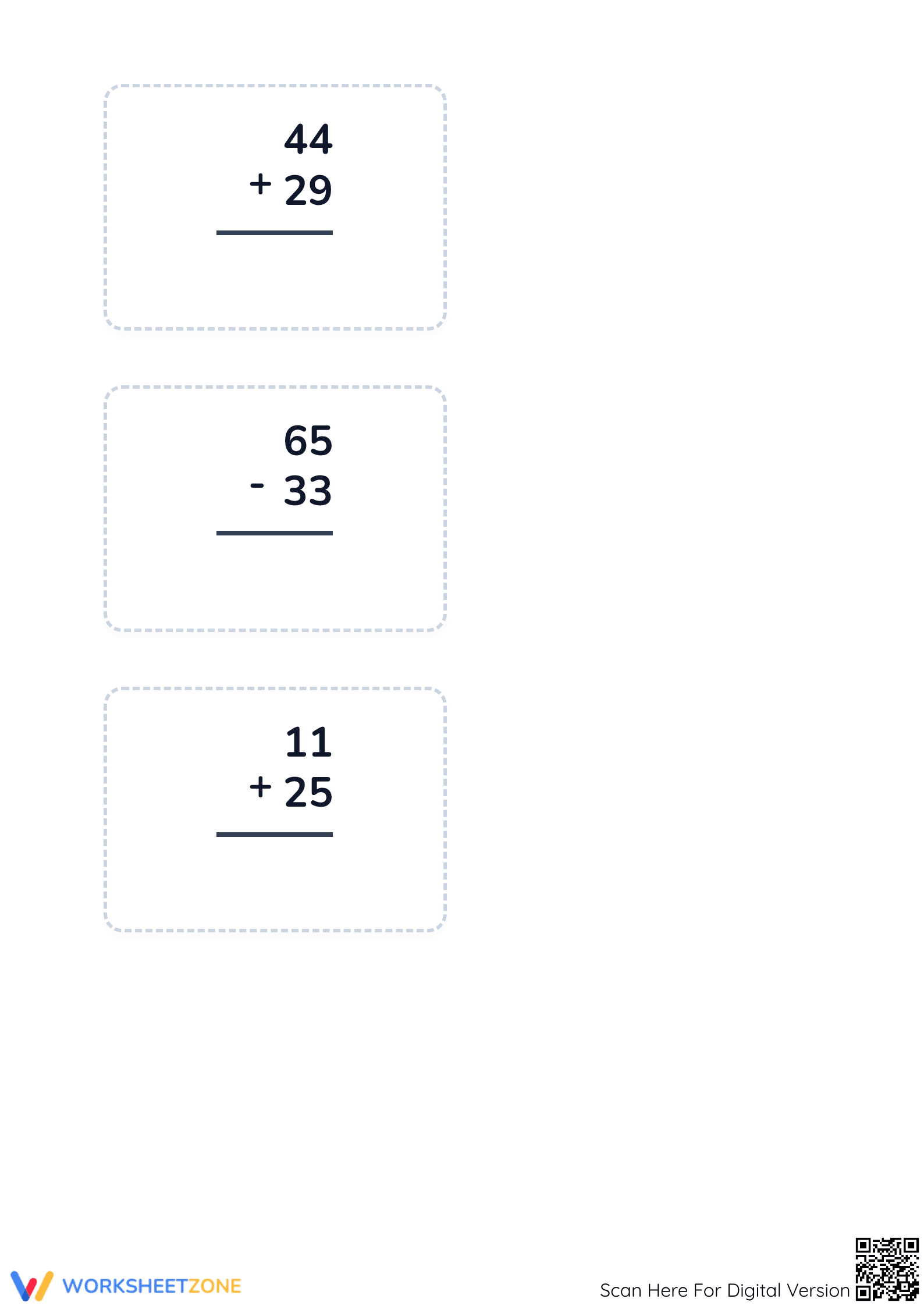 Printable Grade 2 Add & Subtraction Within 100 Worksheet - Page 4