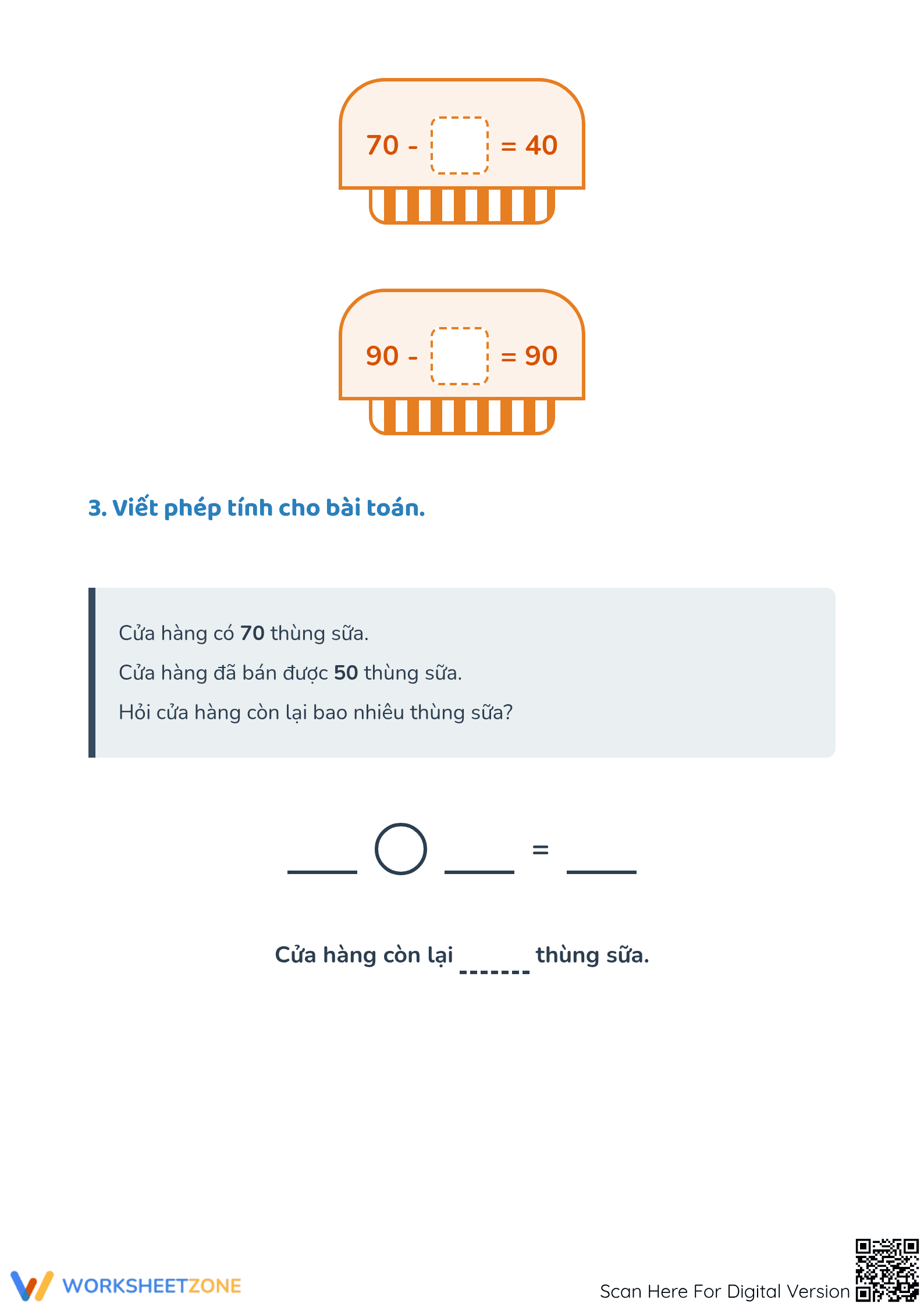 Subtracting Tens Worksheet | Grade 1 Essential Math - Page 2