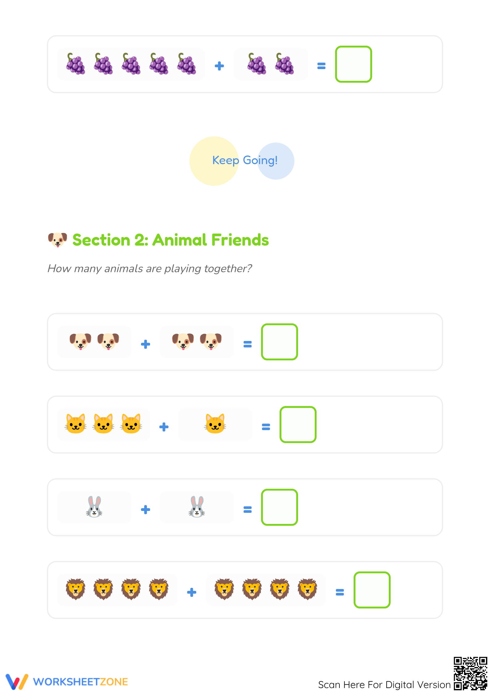 Essential Addition Fun Worksheet | Kindergarten Math - Page 2