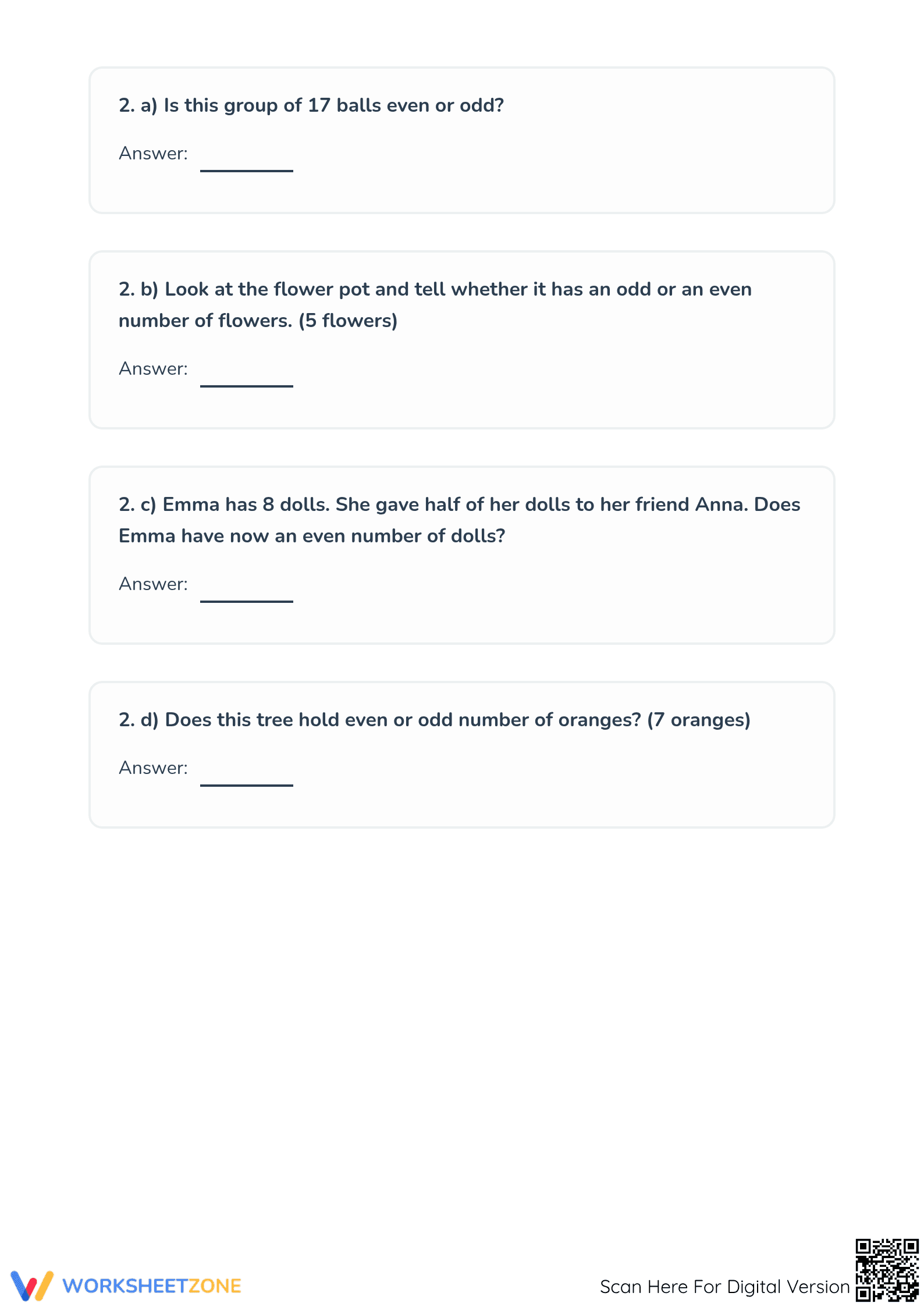 Essential Grade 2 Math Revision: Even, Odd & Word Problems - Page 2