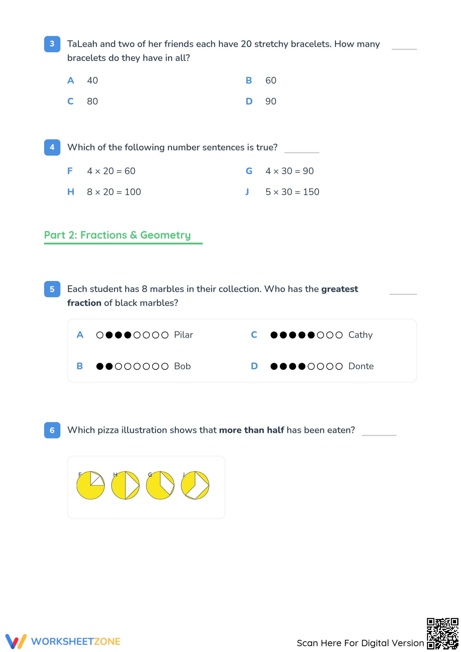 4.NBT.B.4 Worksheet: Math Diagnostic — Grade 4 Aligned - Page 2