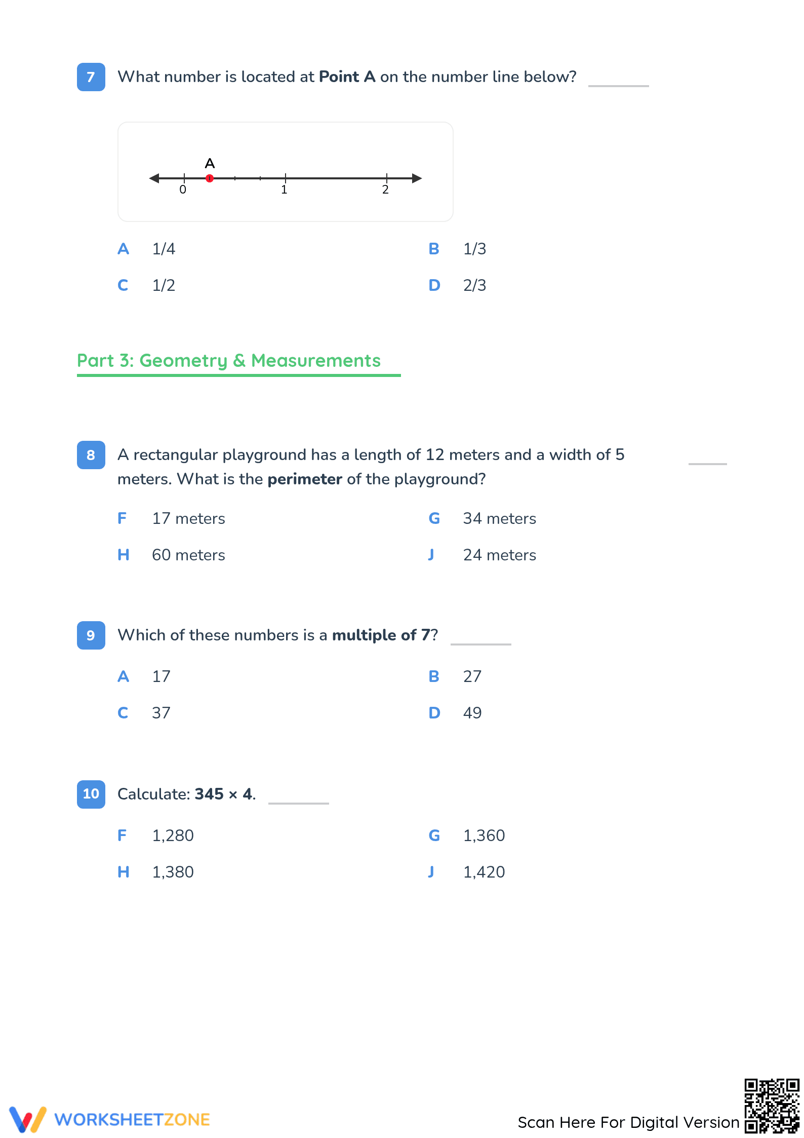 4.NBT.B.4 Worksheet: Math Diagnostic — Grade 4 Aligned - Page 3