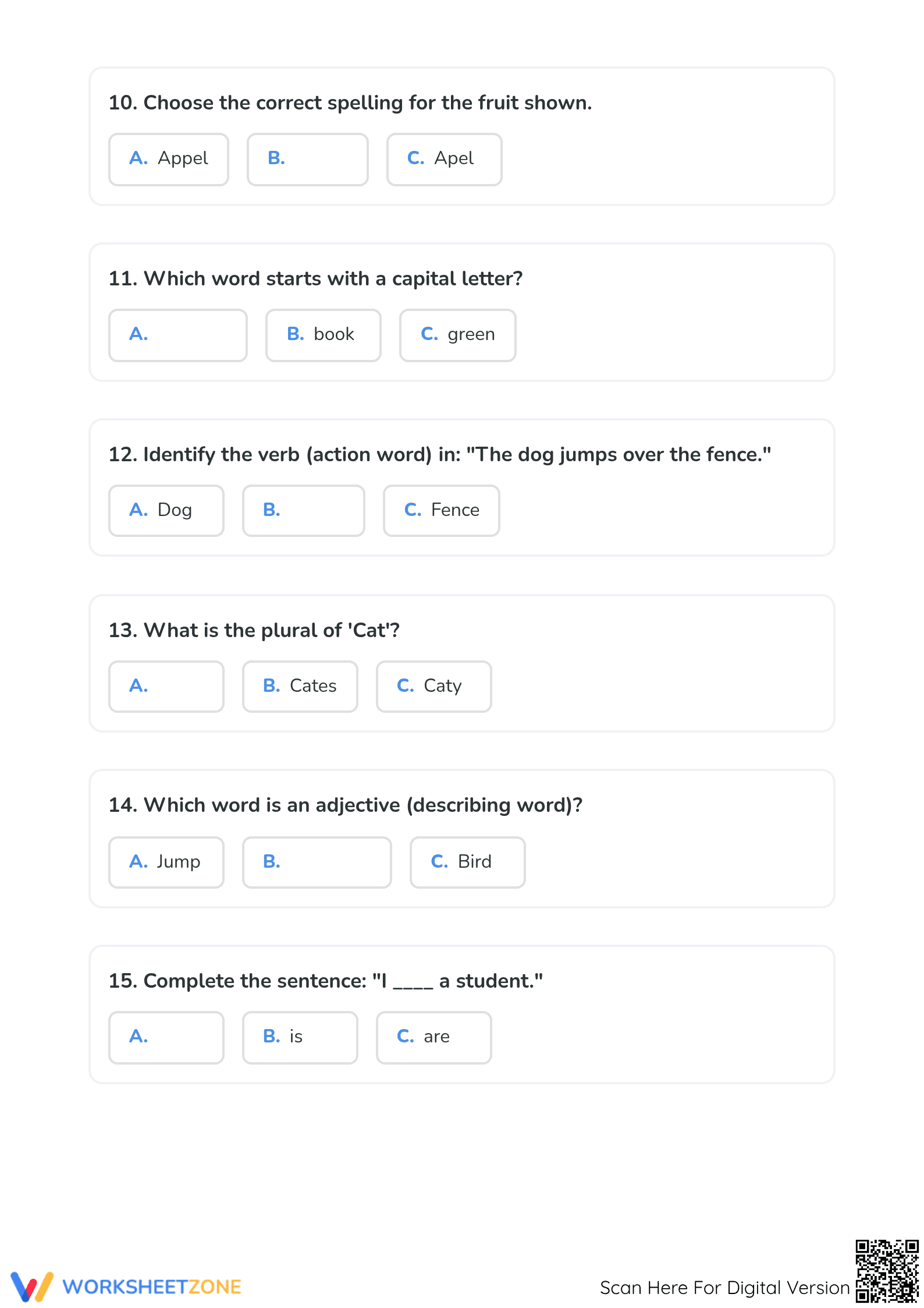 Grade 1 Integrated Quiz: Essential Math & ELA Review - Page 3