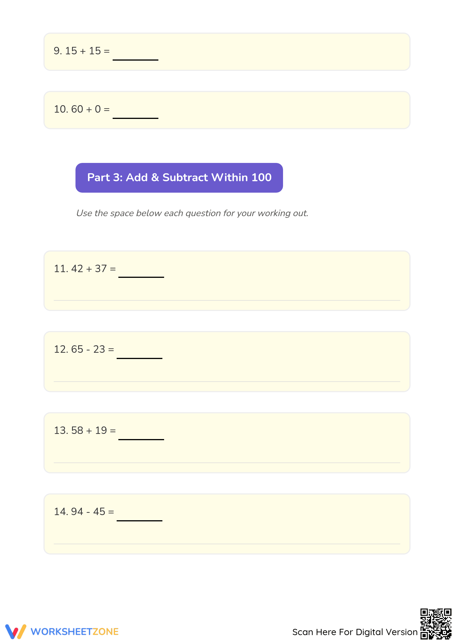 Aligned Grade 2 Math: 2.OA.A.1 Addition & Subtraction Worksheet - Page 3