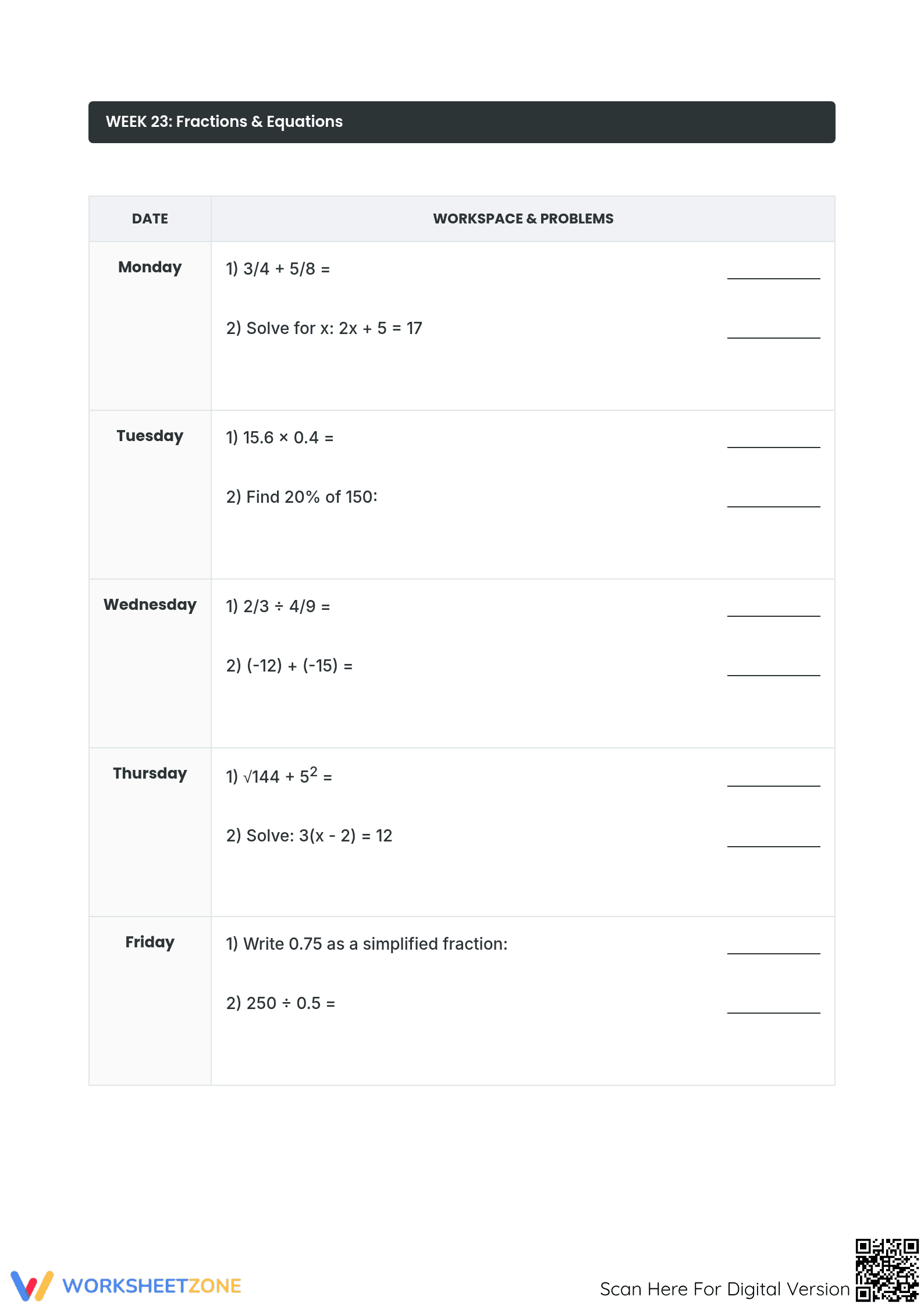 Essential Grade 6-10 Math Bellringers: Weekly Review - Page 3