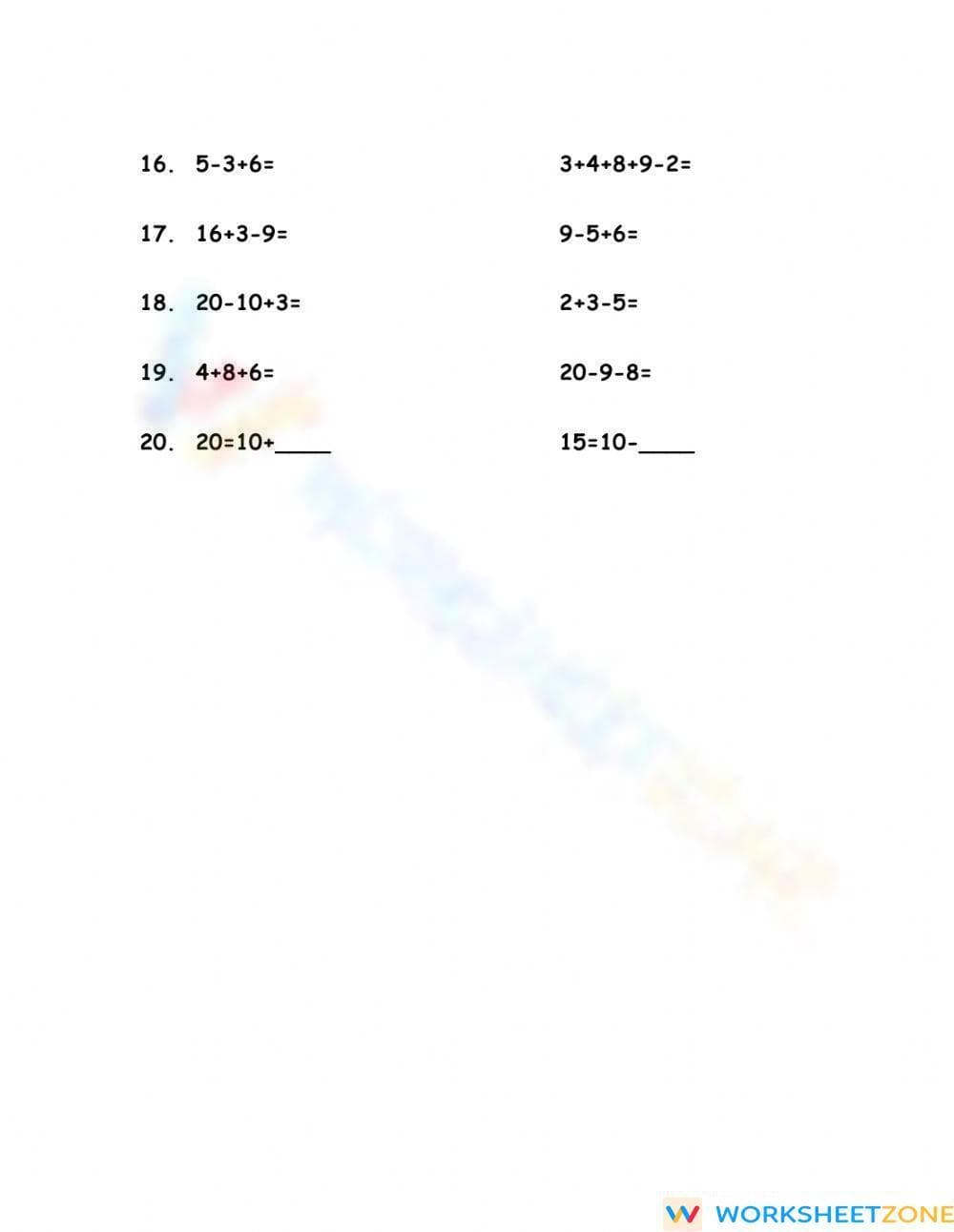 Adding and subtracting - Page 2