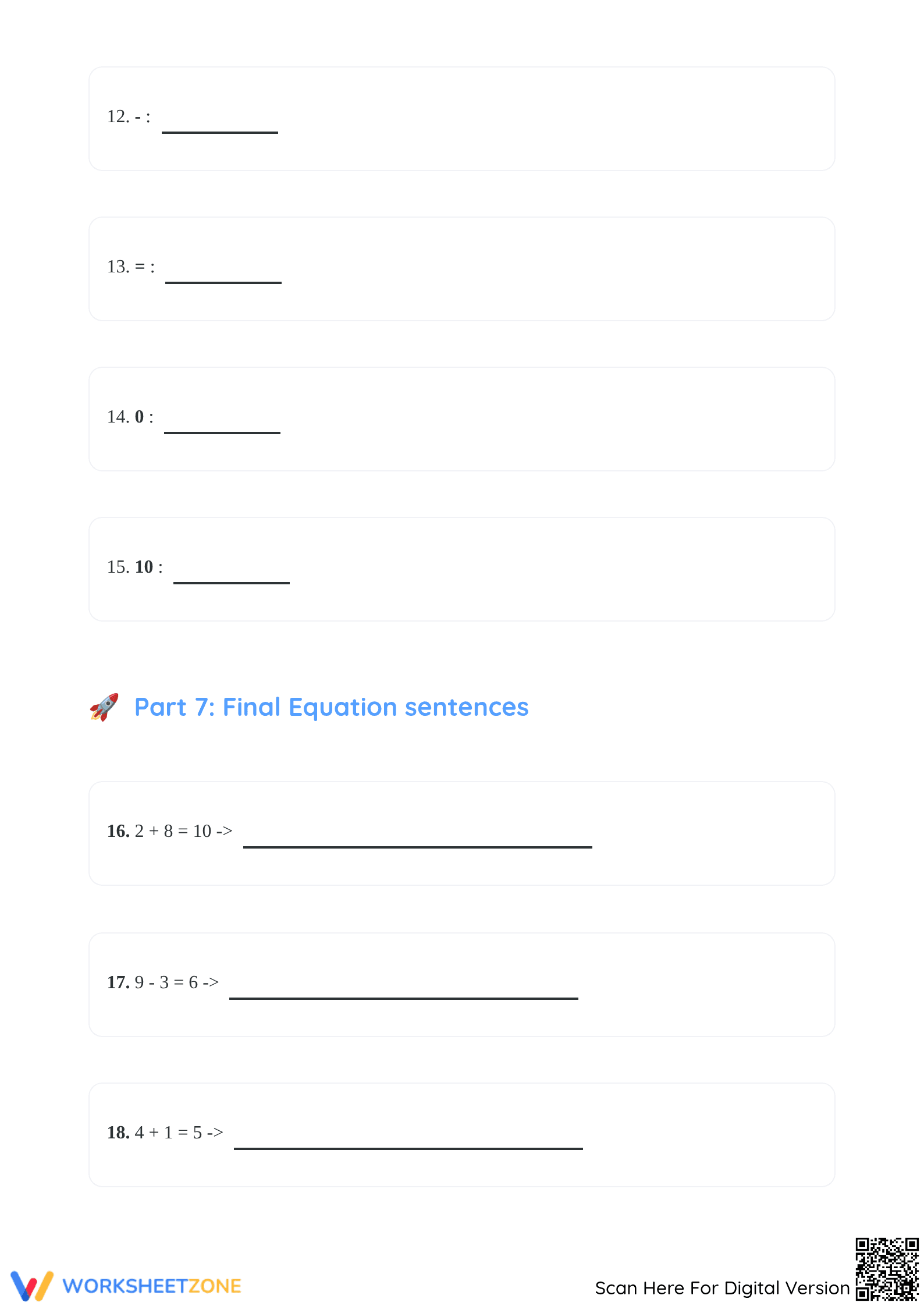 Grade 1 Math Symbols & Vocab Worksheet | Essential Practice - Page 5