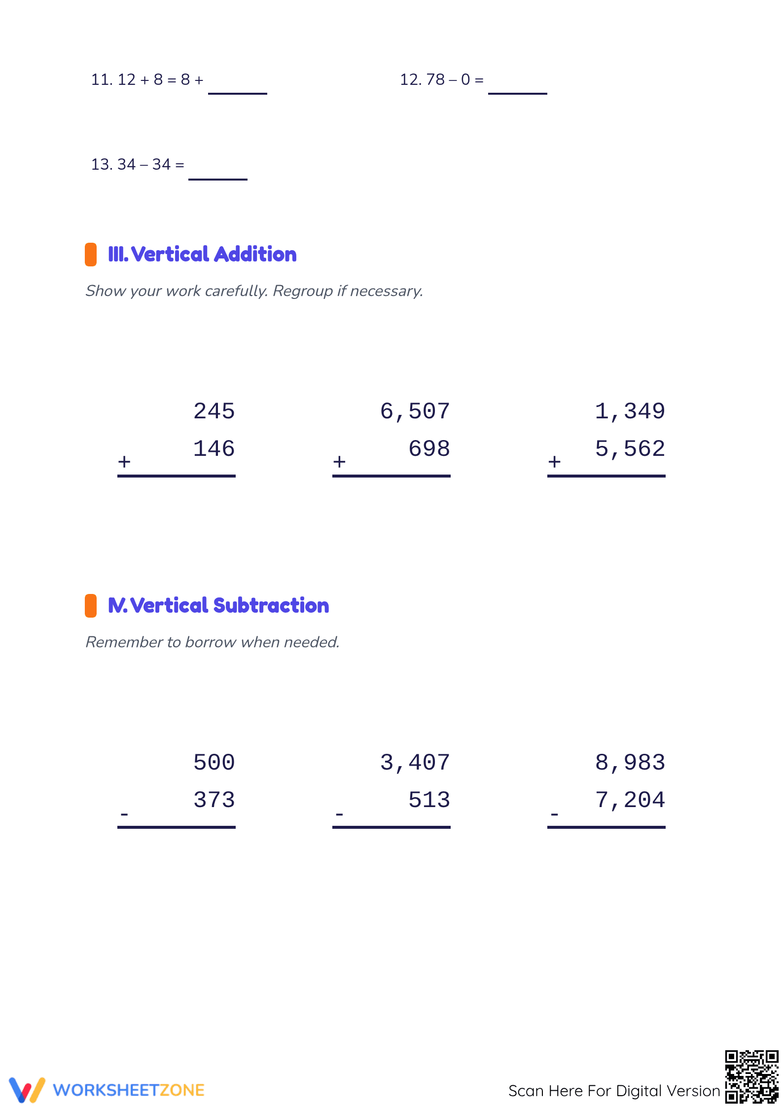 CCSS 3.NBT.A.2 Unit Test: Addition & Subtraction | Essential - Page 2