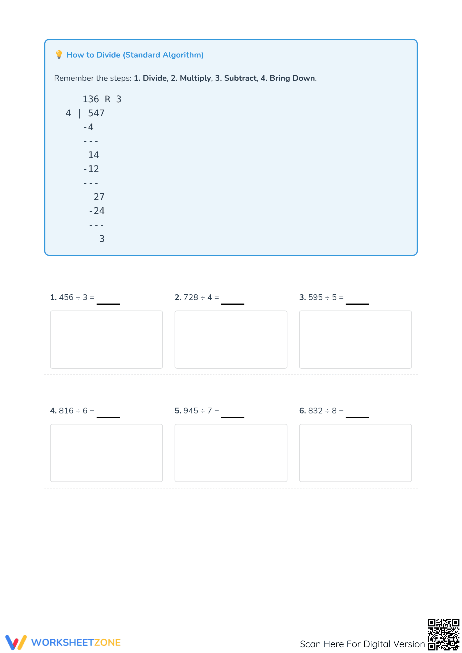 Multiplication and Division Practice | Grade 4 Aligned - Page 3