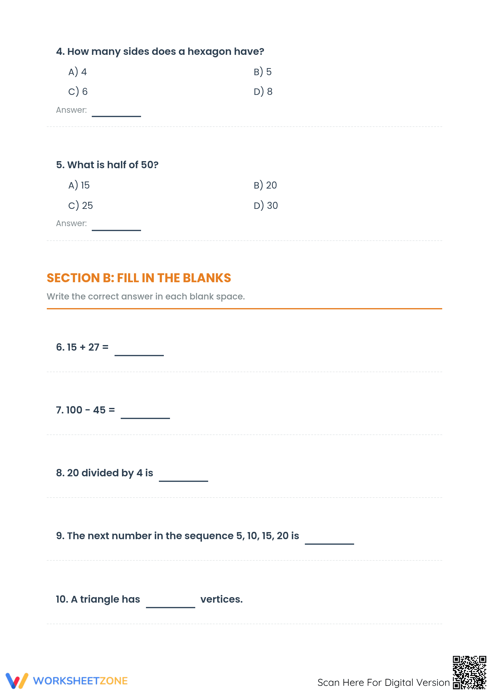 Essential Grade 3 Math Exam: Comprehensive Term Assessment - Page 2