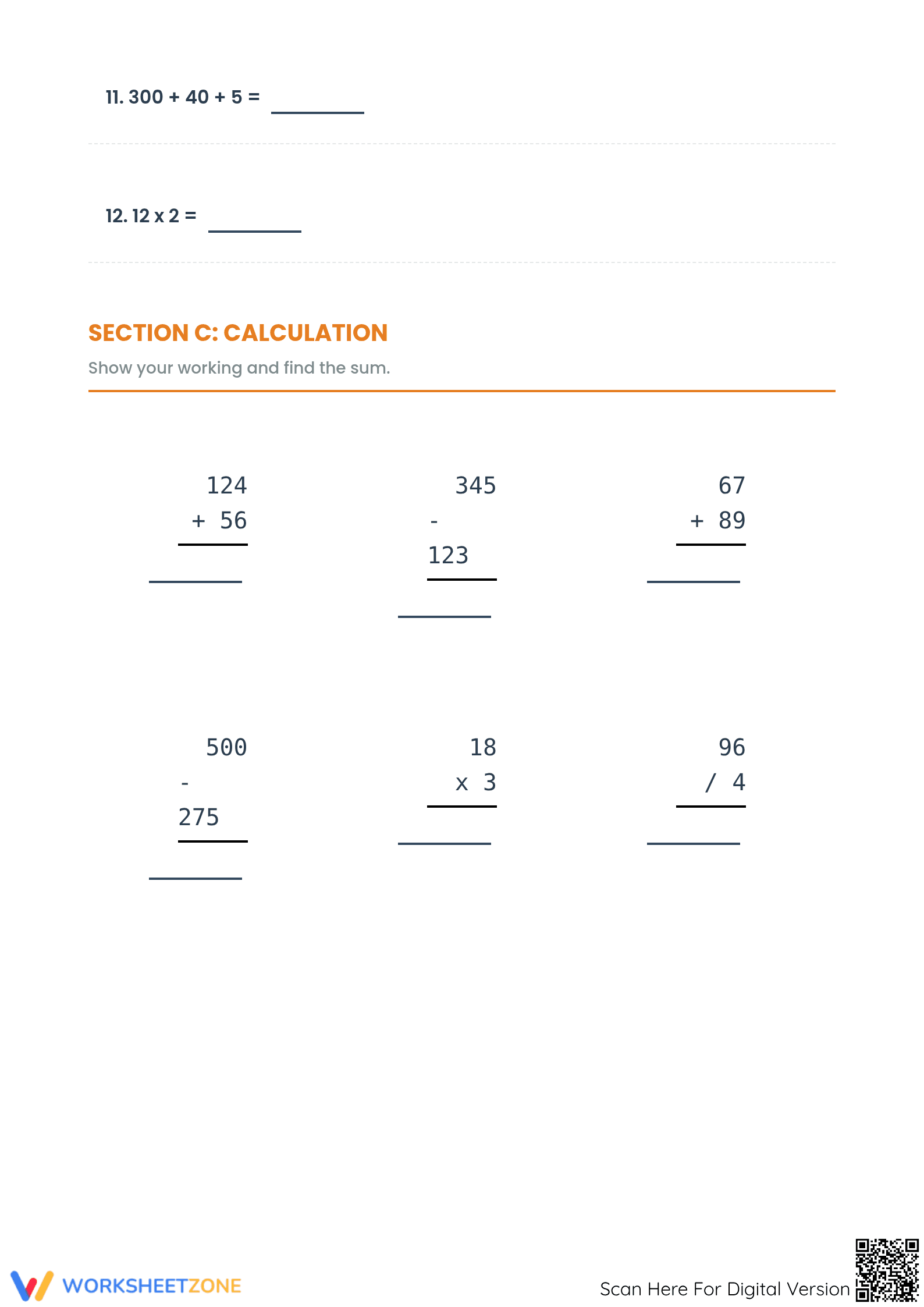 Essential Grade 3 Math Exam: Comprehensive Term Assessment - Page 3