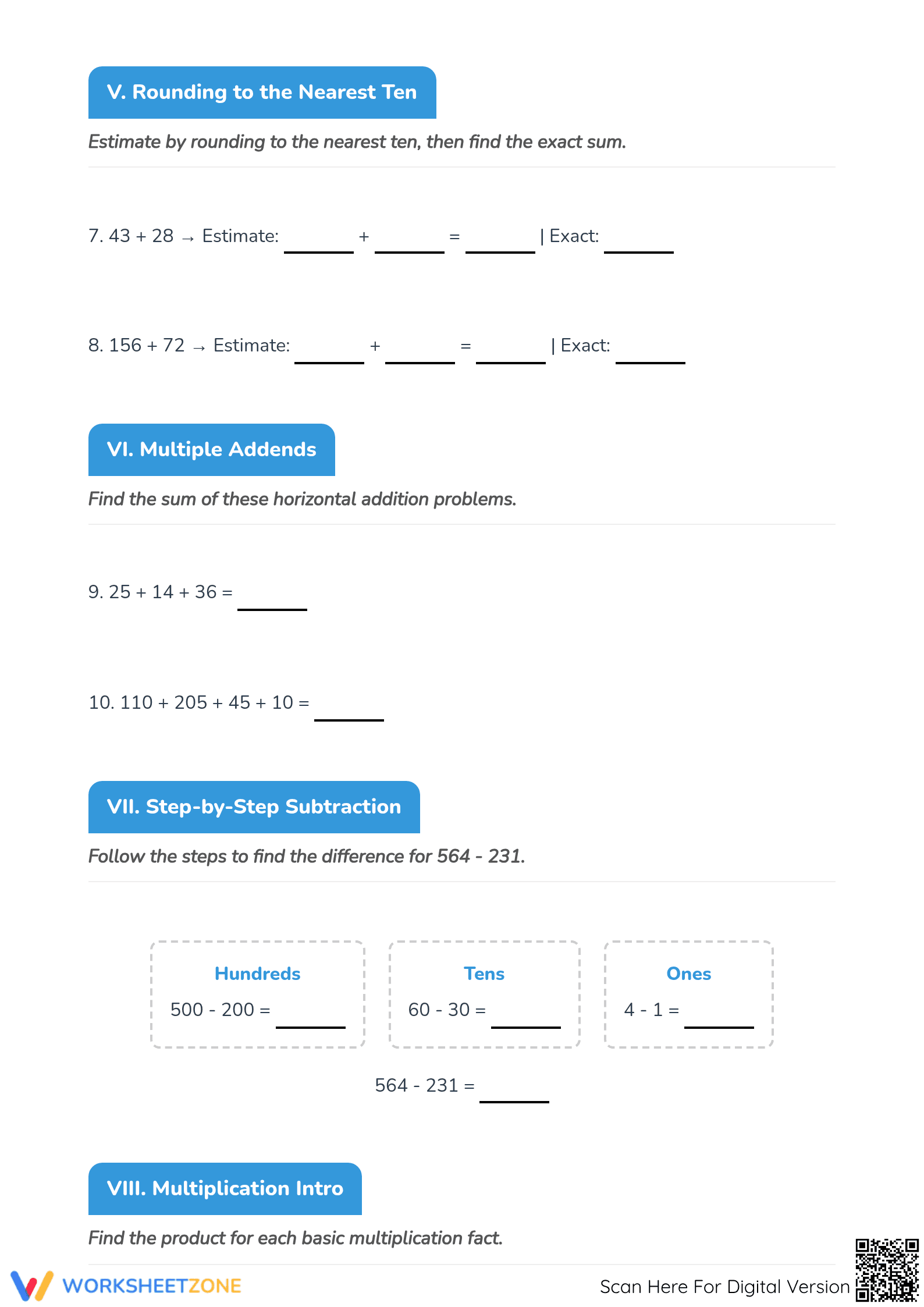 Essential Grade 3 Math March Review & Exam Worksheet - Page 3
