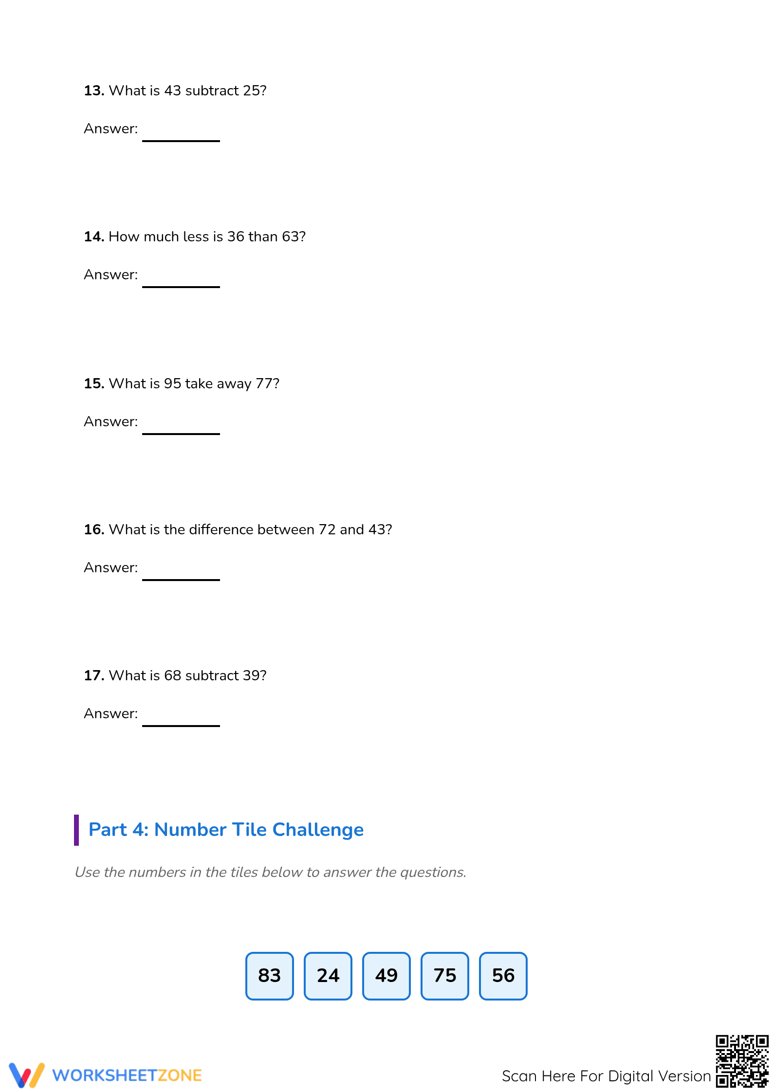 Printable Addition and Subtraction Mastery | Grades 2-4 - Page 4